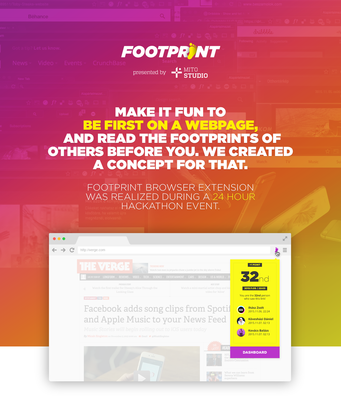 footprint Extension browser hackathon vividcolors colors UI