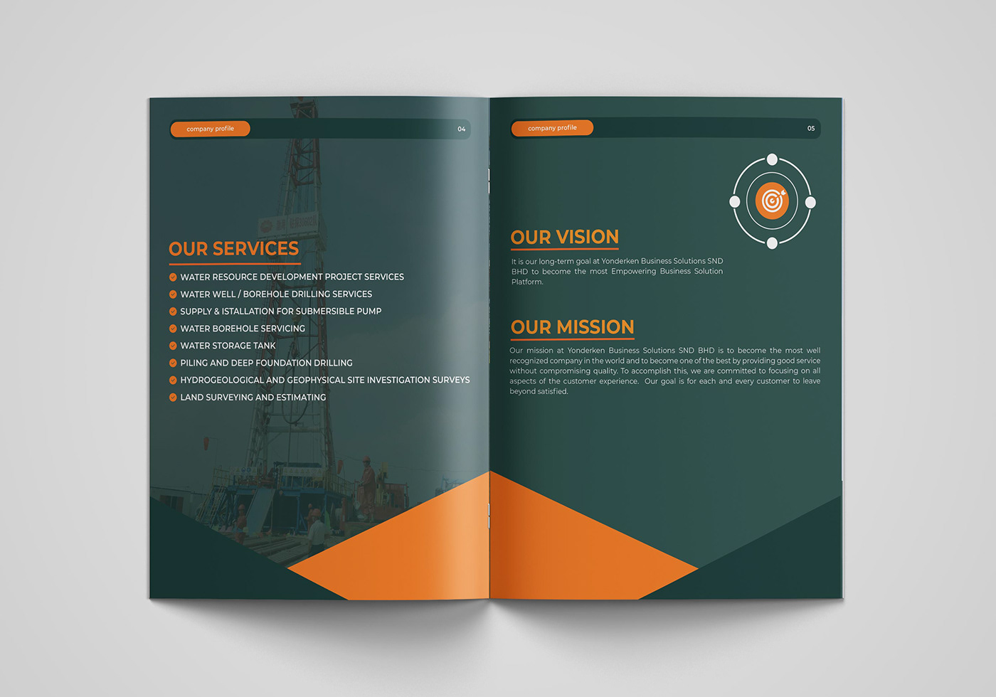 company profile a4 Advertising  annual report Booklet brochure business profile circle company