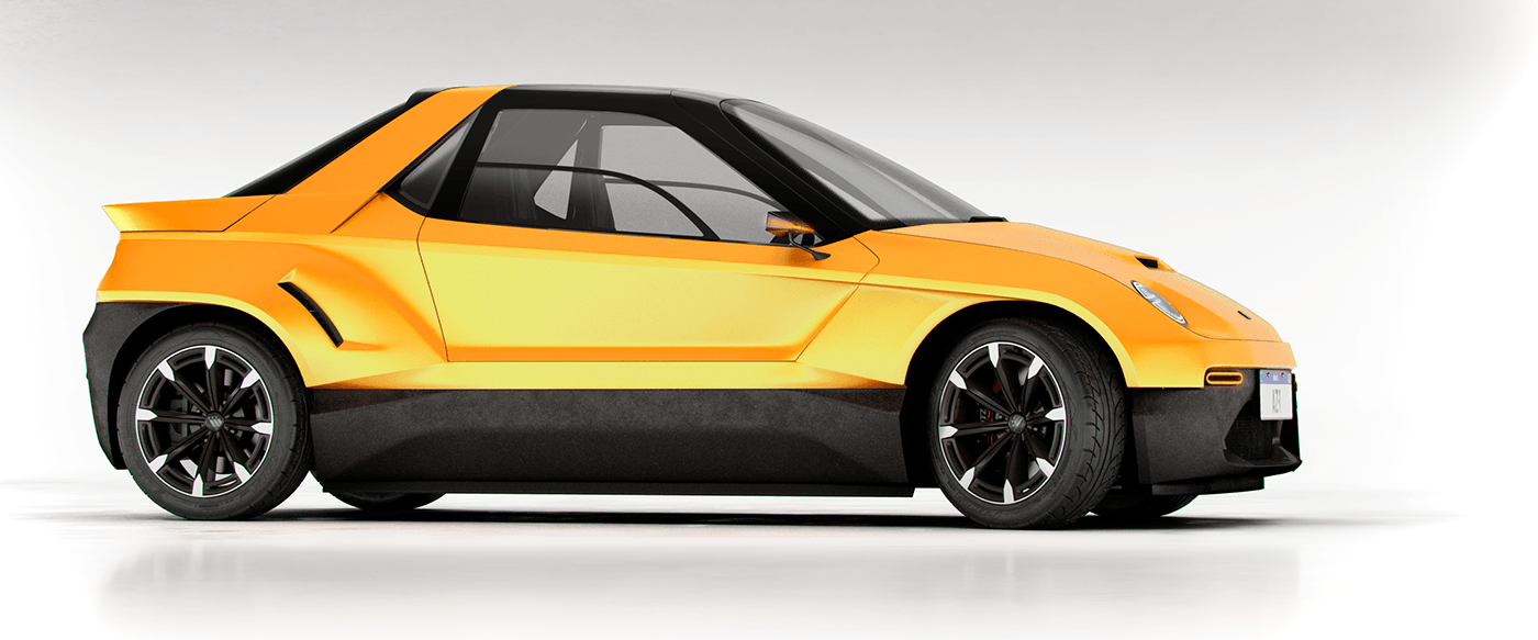 car design automotive   blender CGI 3D cycles Render autozam AZ-1