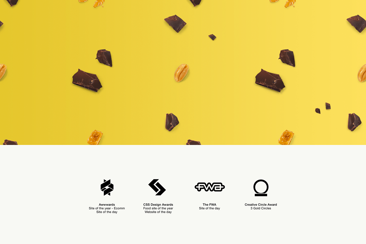 chocolate bar Food  Website interactive ingredients animation  Ecommerce crazy Awards