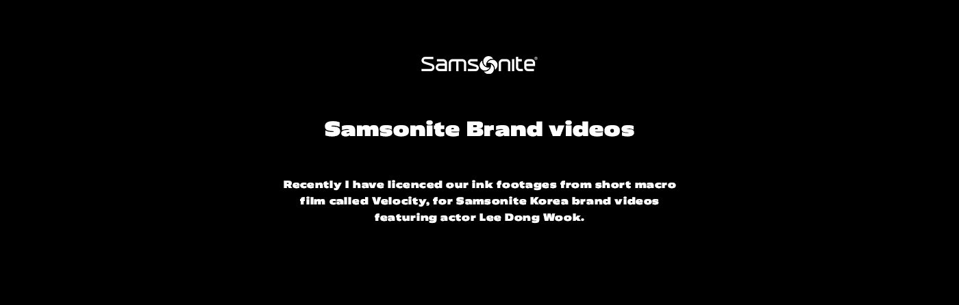 Advertising  commercial ink Korea Liquid liquid art samsonite video experimentalvideo stock footage