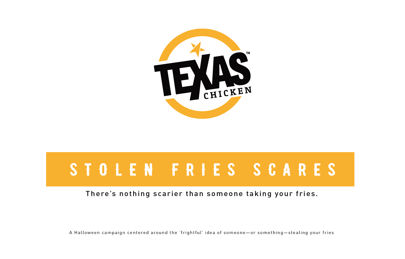 best halloween ads fadee naeem  Halloween Stolen Fries Scare Texas Chicken