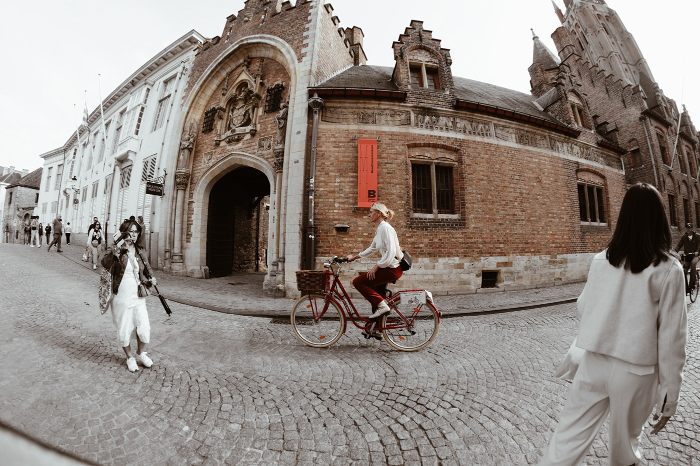 Photography  streetphotography blackandwhite Bike horses medieval brugge Brugges