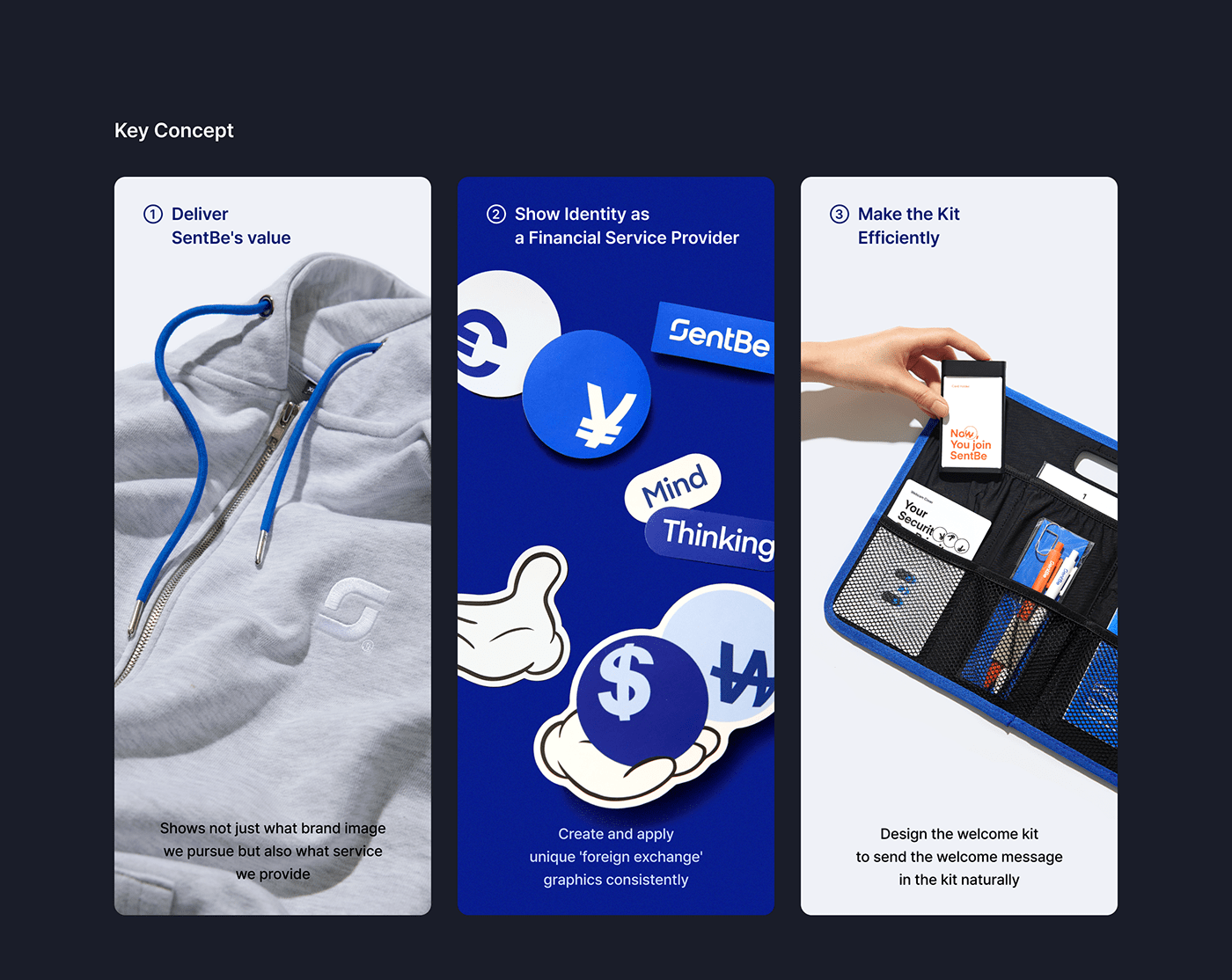 finance Fintech Packaging cash coin goods welcome kit internal branding branding  graphic design 