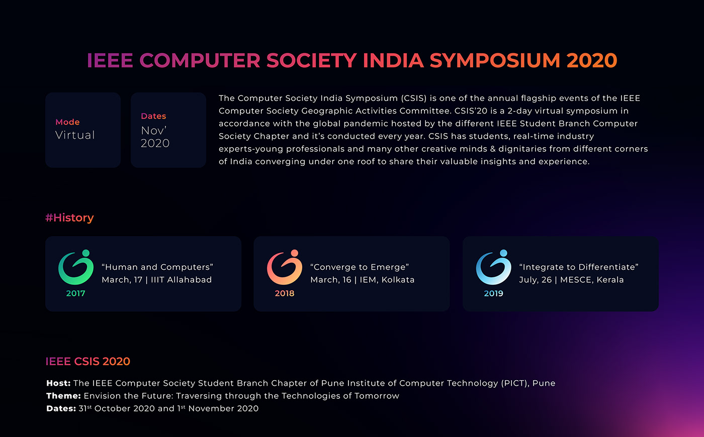 computersociety conference CSIS  Event ieee IEEECS India PUNE symposium virtual