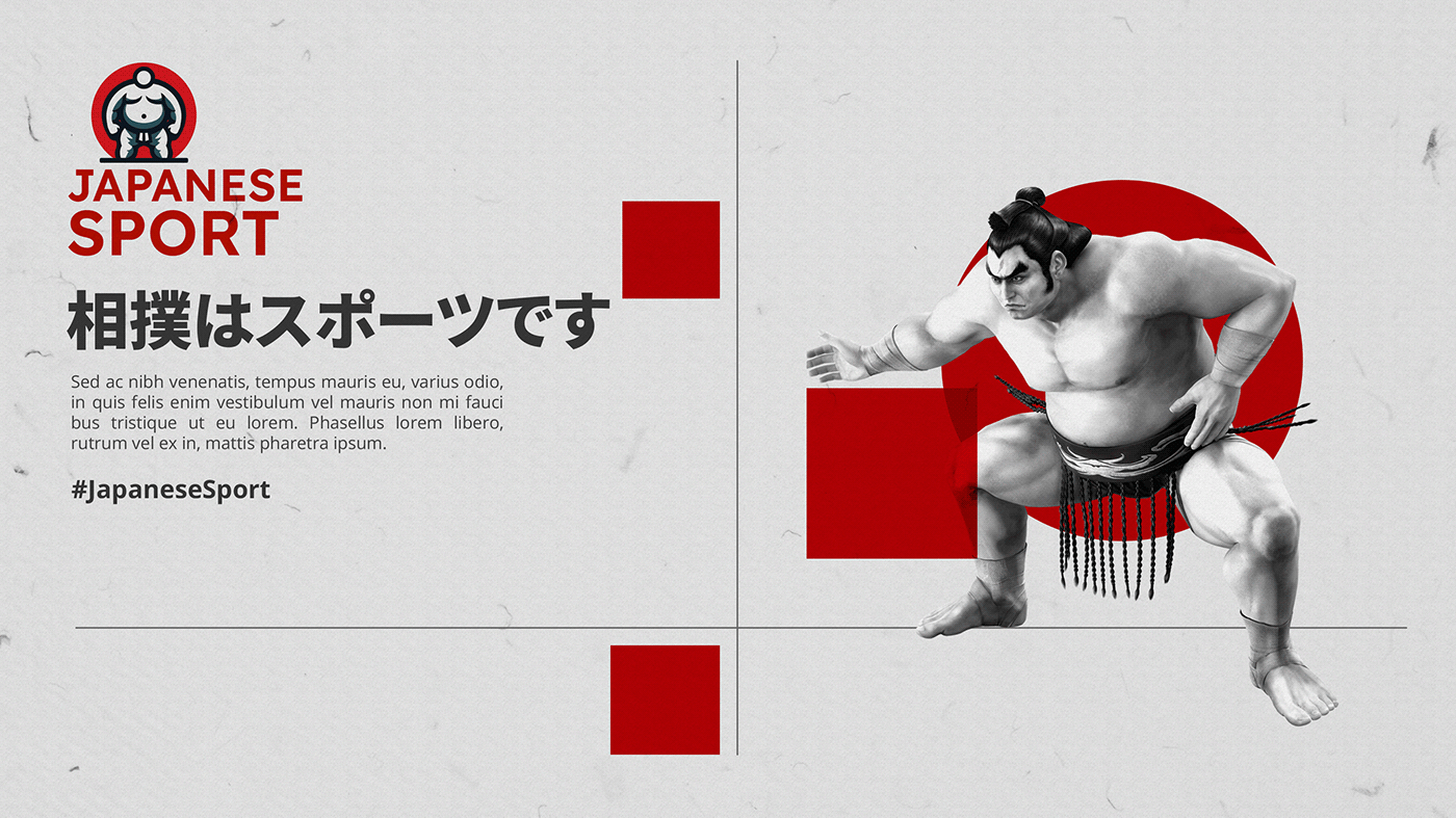 sumo Wrestling sport japan tradition strength athlete Martial Arts graphic design  logo