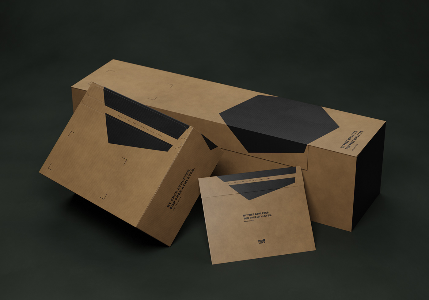 box brown Collection concept craft paper design embalagem envelope freeletics Packaging
