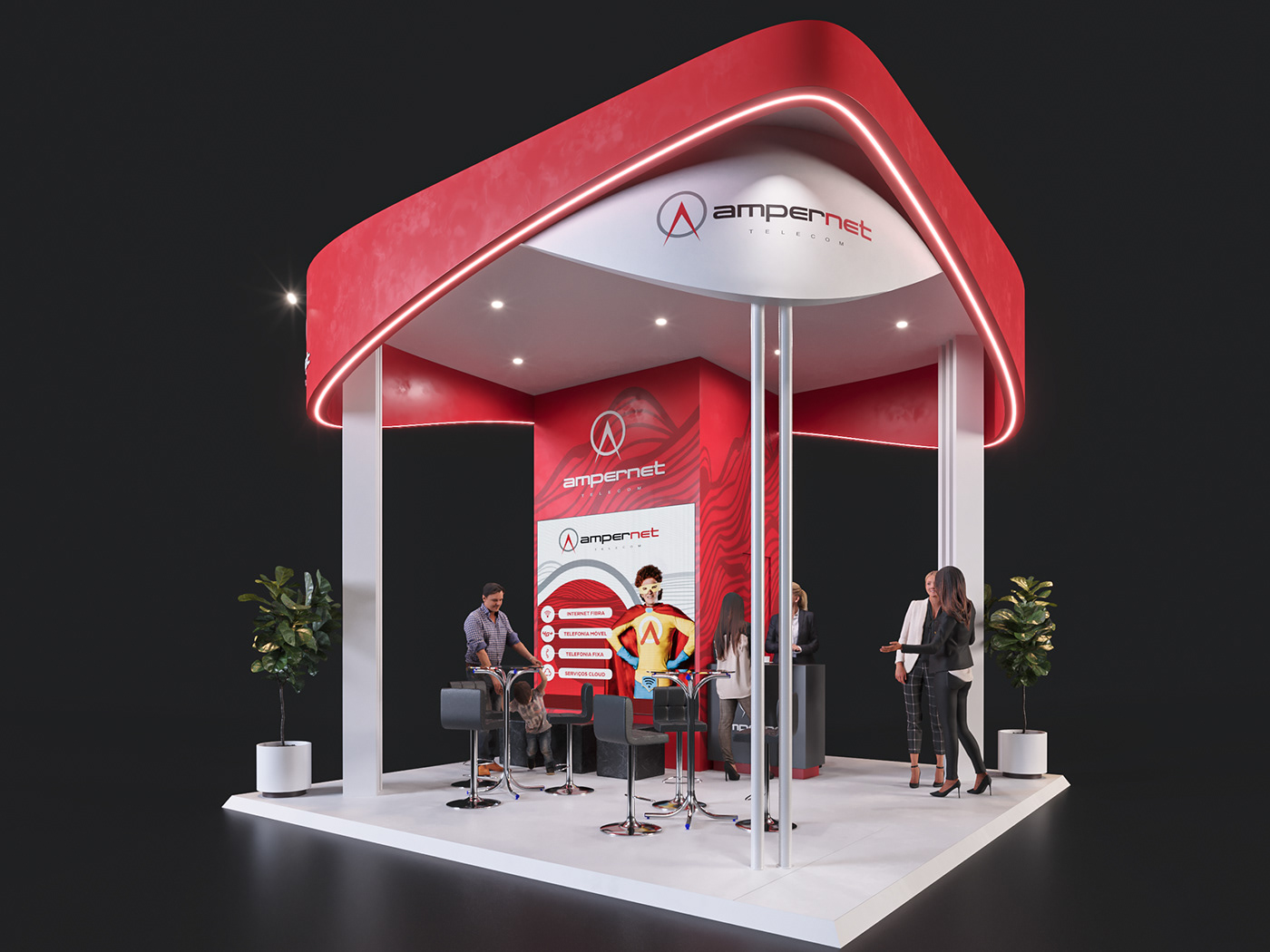 architecture booth Event Exhibition  Exhibition Design  Fair Render Stand