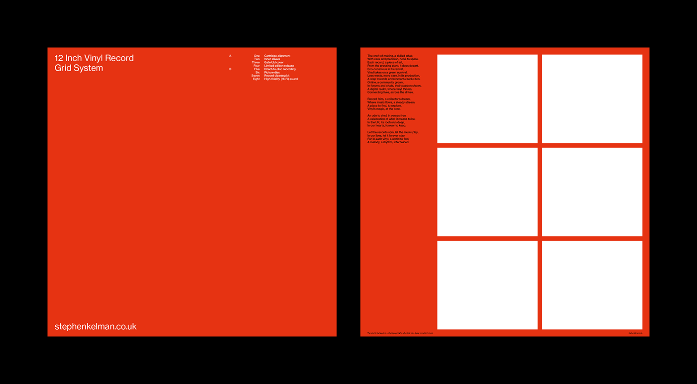 12 Inch Vinyl Record Grid System for Adobe InDesign – sample sleeve design