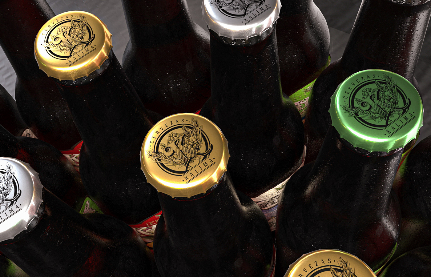 beers brewing Calima hand-crafted hops illustrations kalima Label label design beer