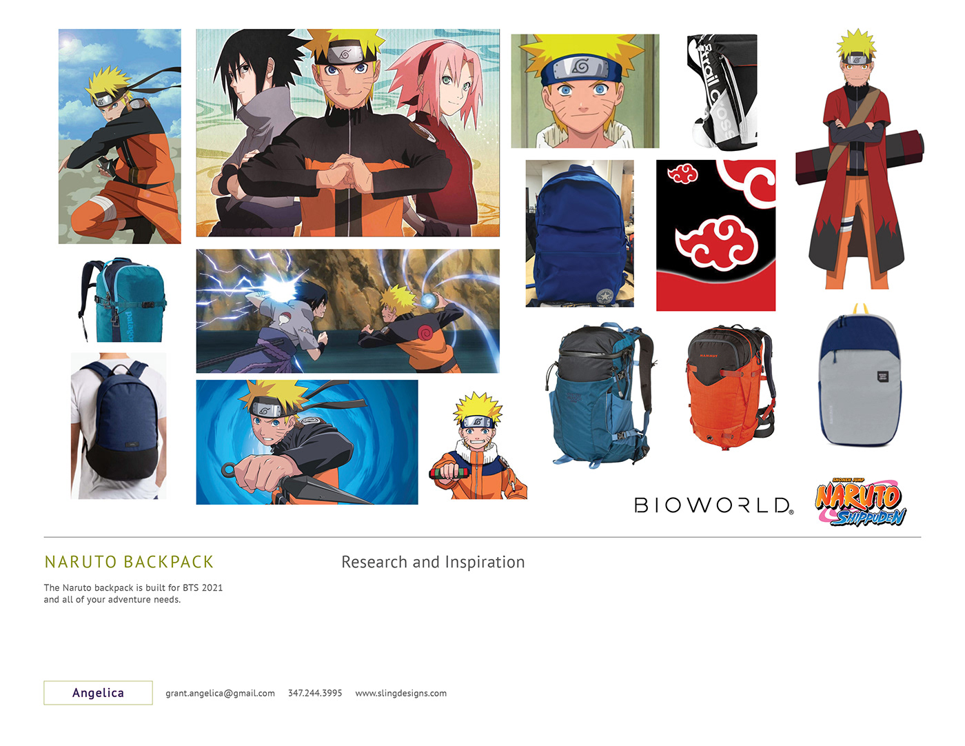 Angelica Grant backpack designer bag designer BIOWORLD DESIGNER naruto Naruto Backpack Naruto Backpack Design naruto shippuden tv tokyo viz