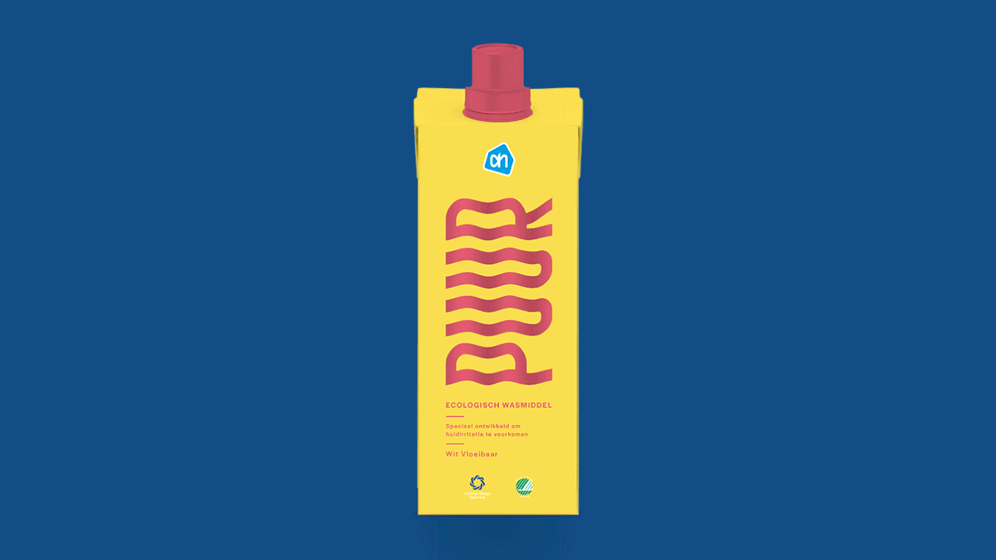 organic Colourful  waves Washing clothes clean Sustainable laundry detergent minimalistic