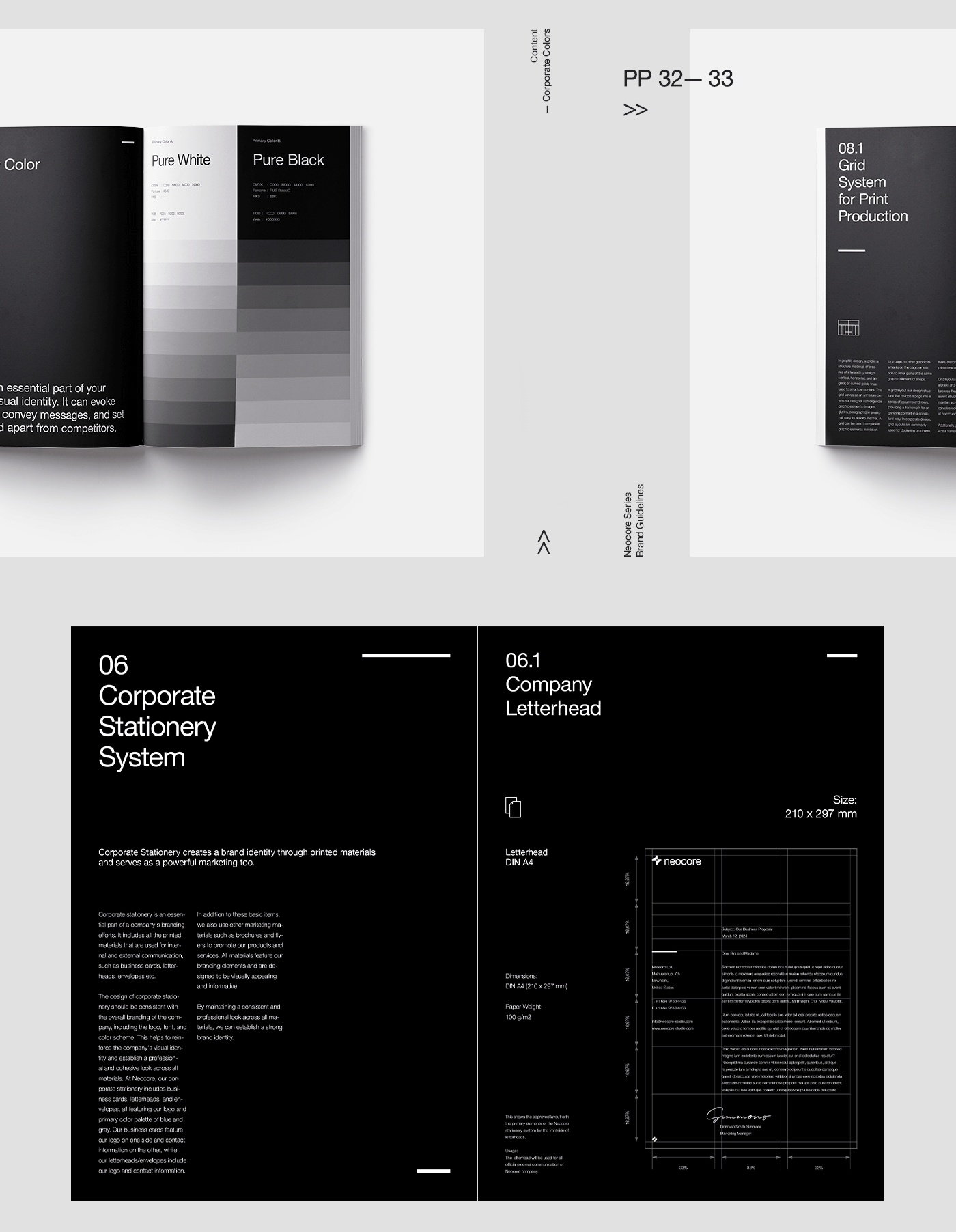 Preview of our Color and Stationery Section in the Brand Guidelines