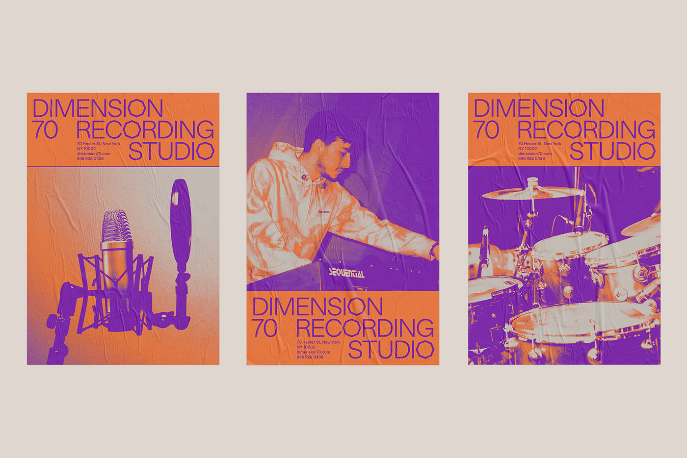 identity NY newyork sounstudio music barcelona typography   d70 dimension RecordingStudio