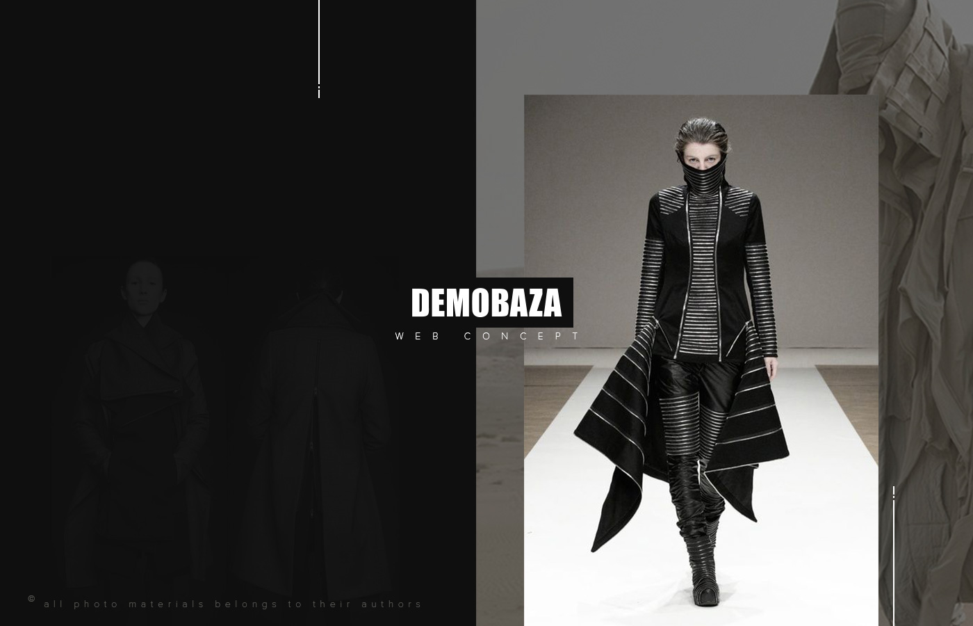 Fashion  concept store UI Demobaza shop Ecommerce interaction post-apocalyptic future