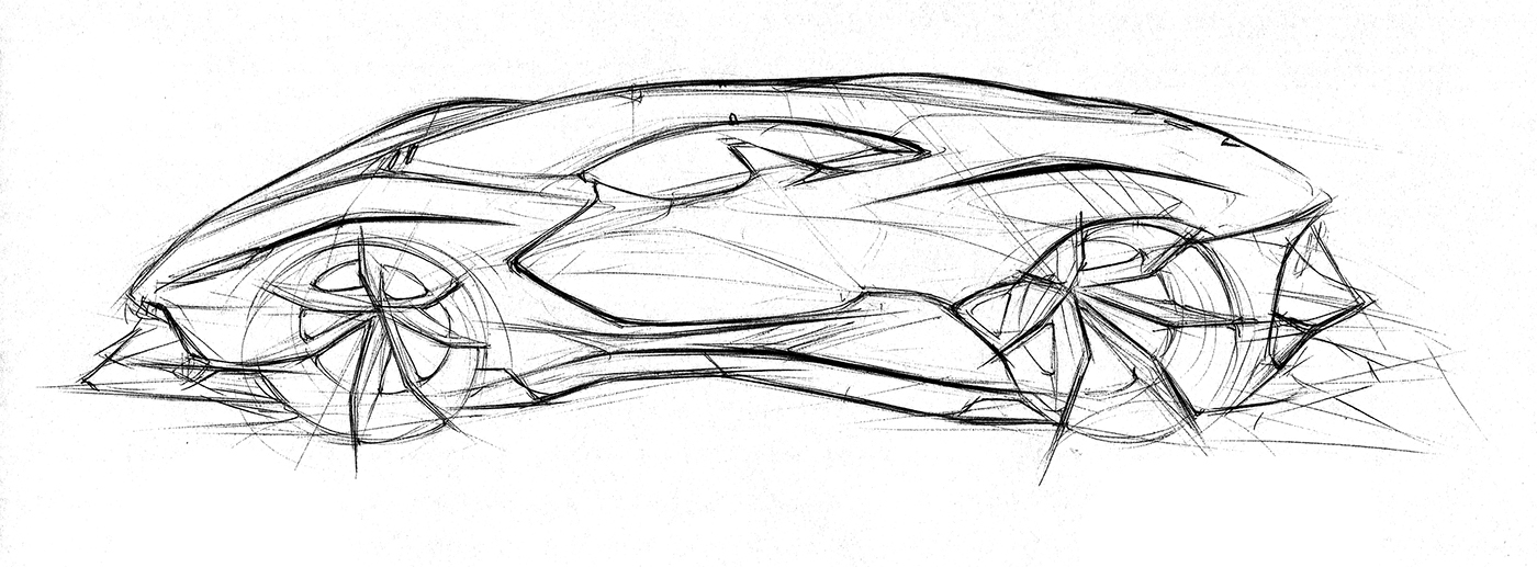 Transportation Design sketching design cardesign concept Supercars