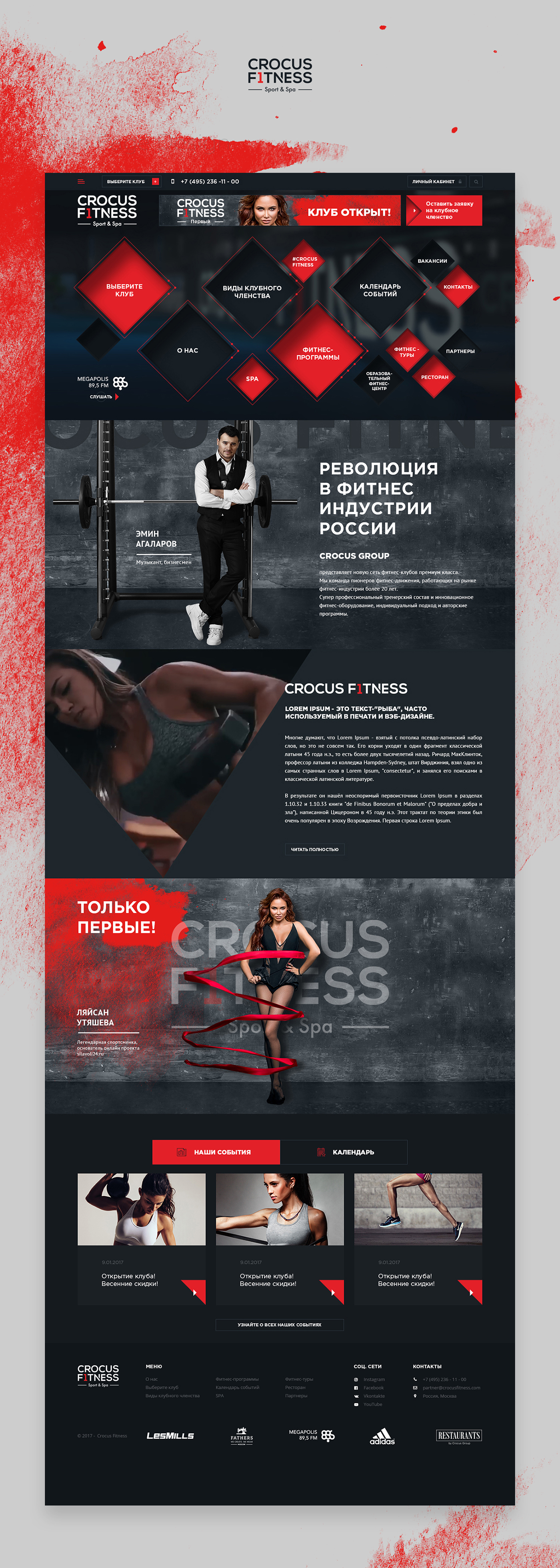 fitness sport BodyBuilding Crossfit design UI ux Web Design 