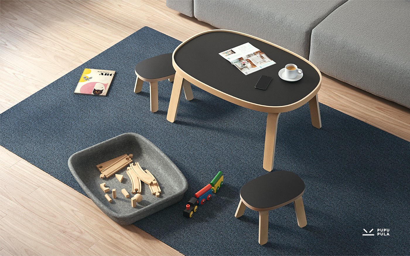 table kids linoleum surface ，stool ，furniture design，