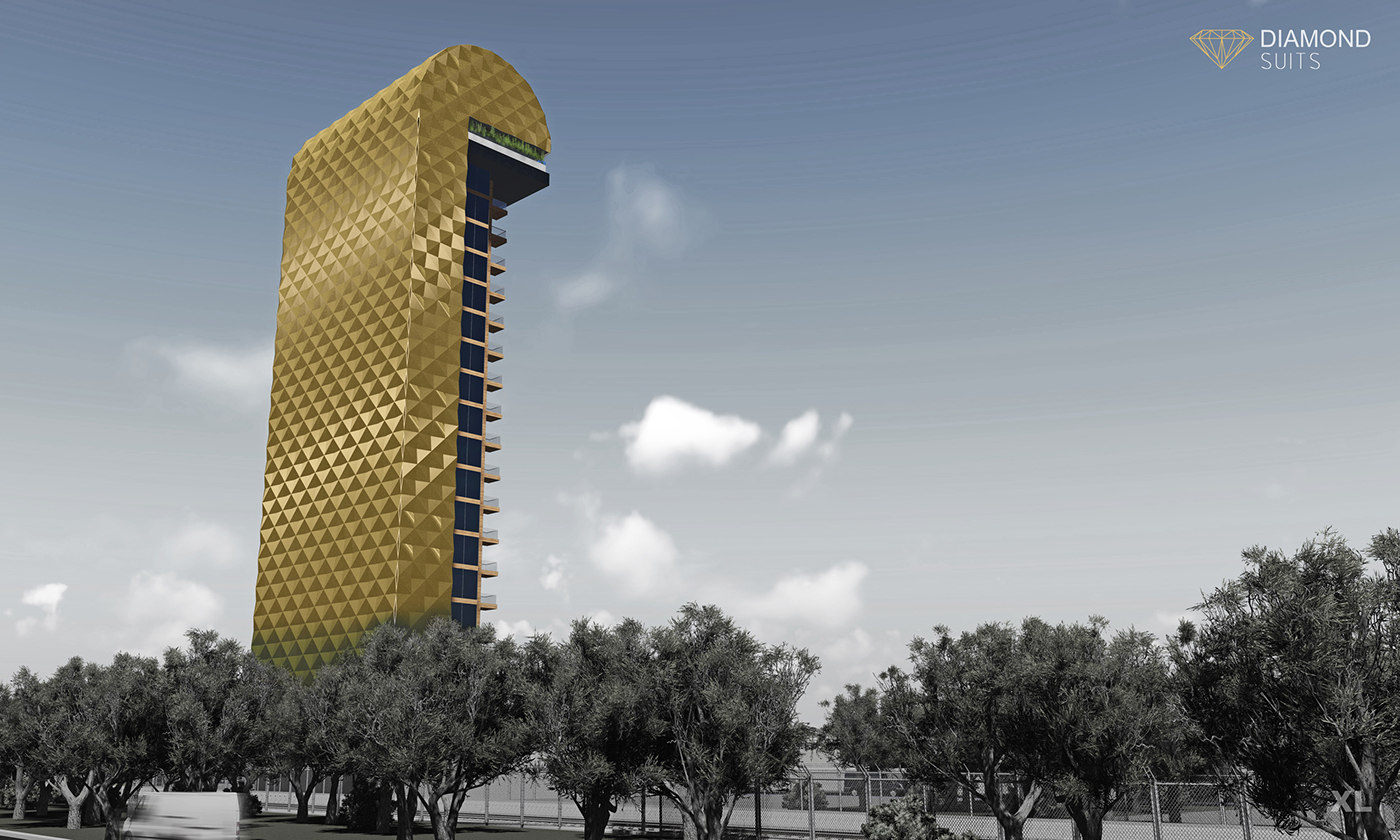 diamond  suit otel hotel turism Residence housing tower sea bay Ocean izmir xl skyscraper concept