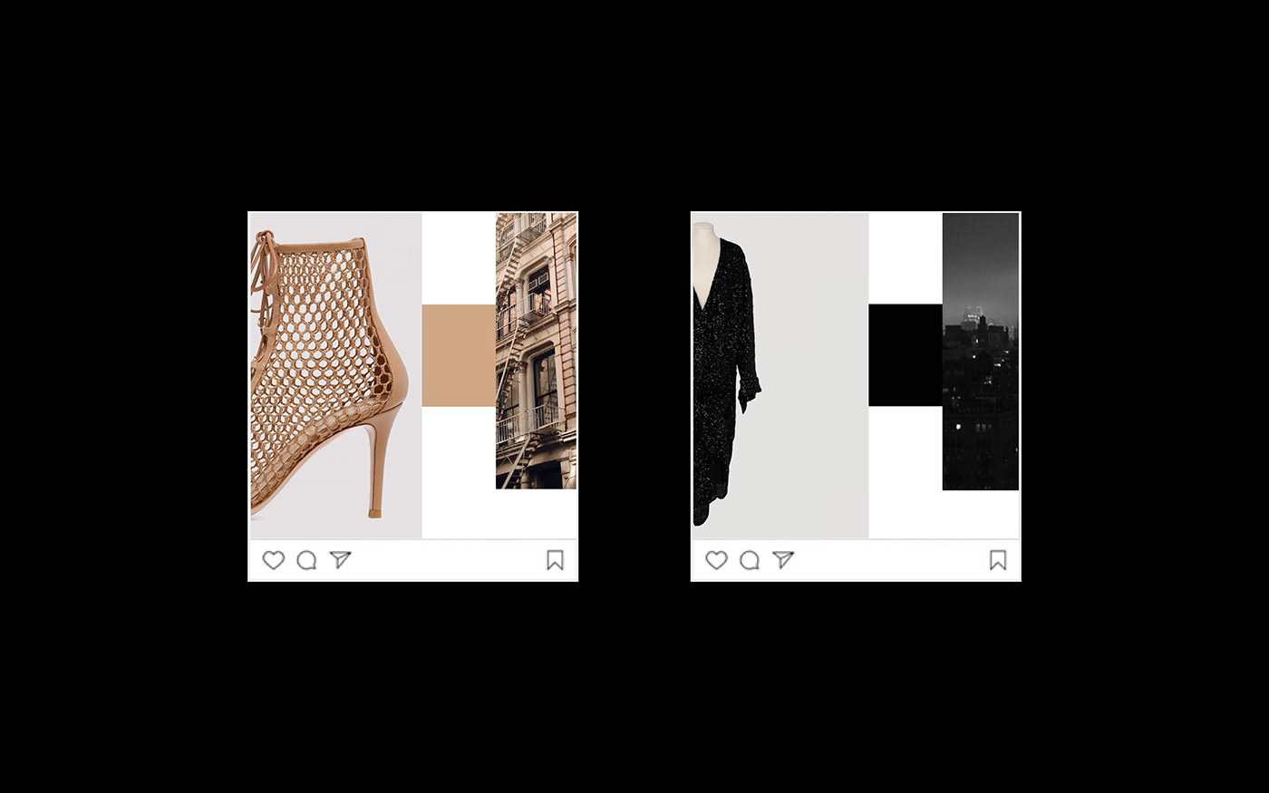 social media luxury Fashion  minimal brand e-commerce retouch moodboard product Clothing