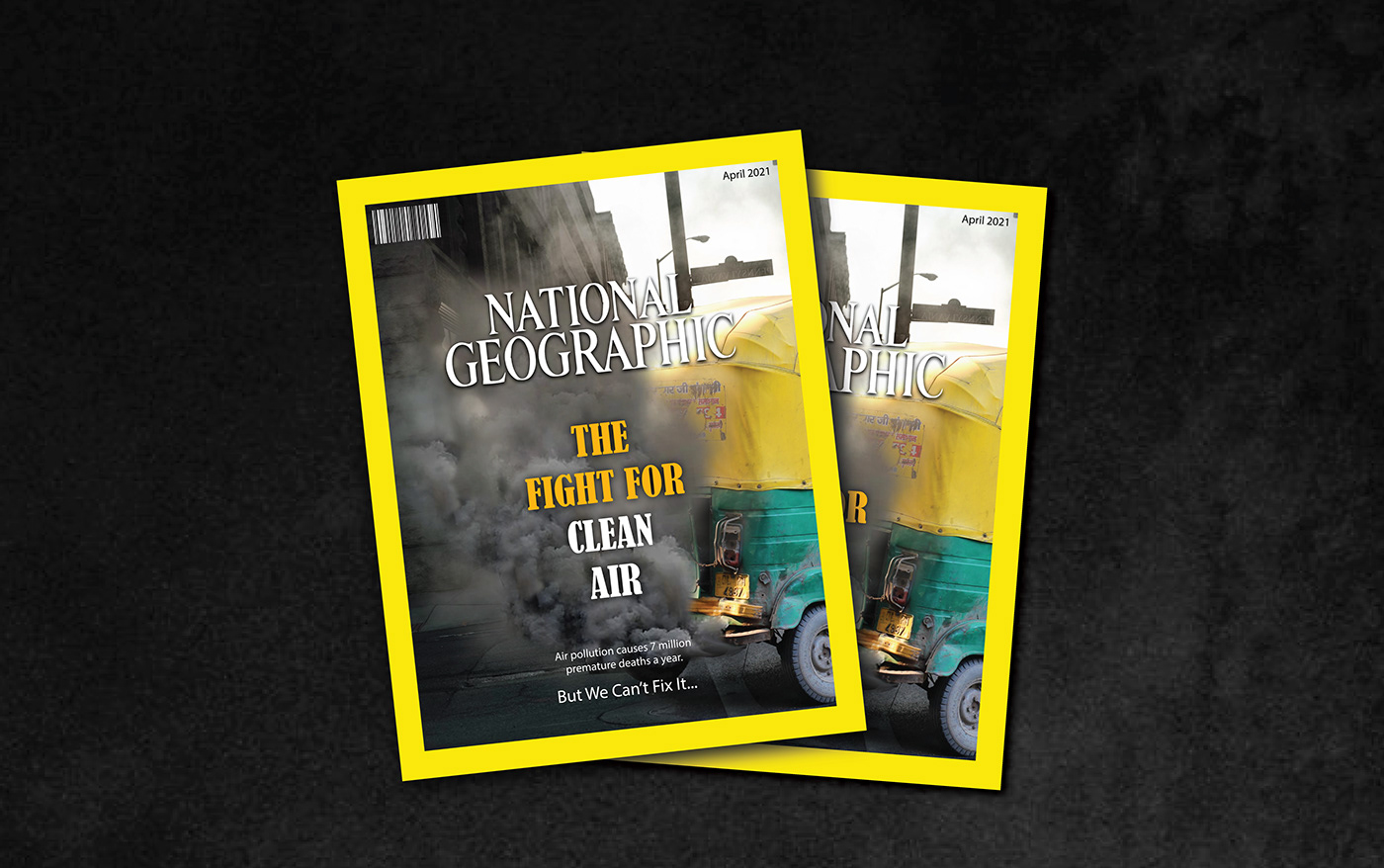 national geographic Magazine Cover Design design Clean Air pollution