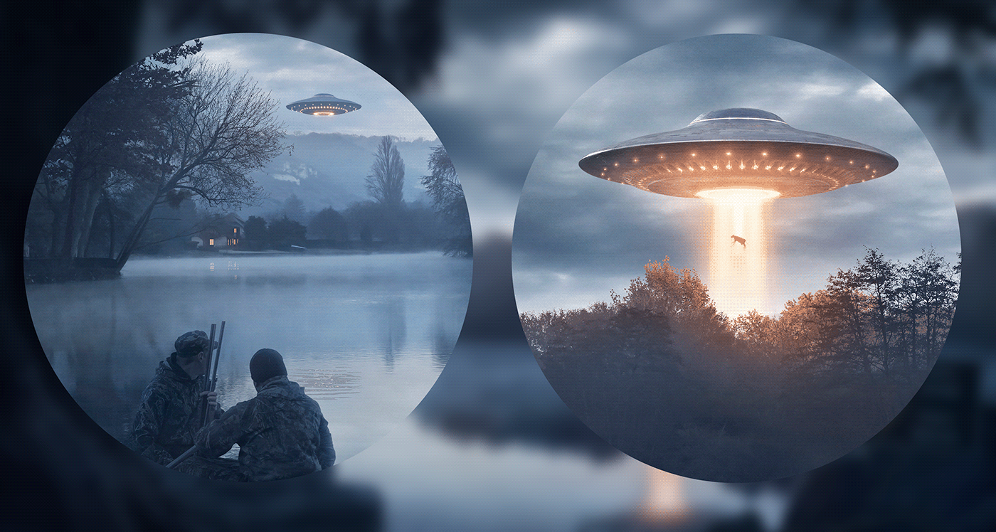 after effects alien art composition concept grading Matte Painting mounting UFO photoshop