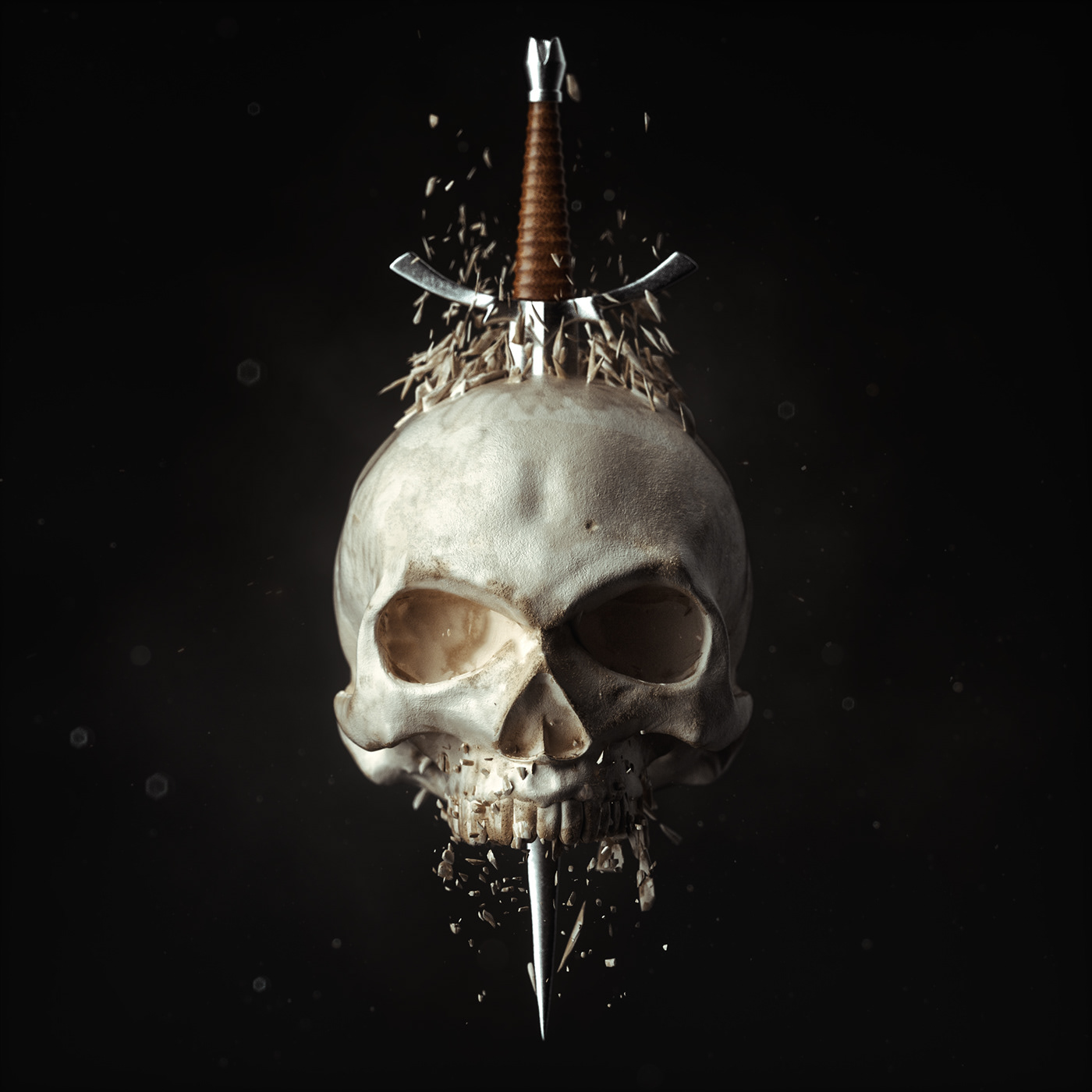c4d cinema 4d Customize dark death graphics hidden Octane Render skull toy