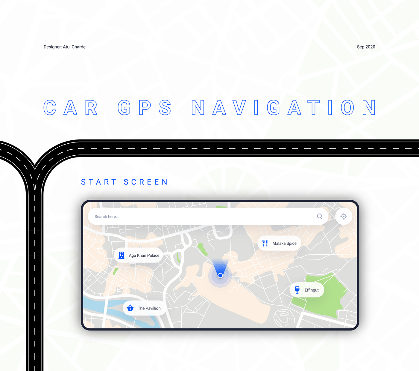 app application car google map navigation UI ux