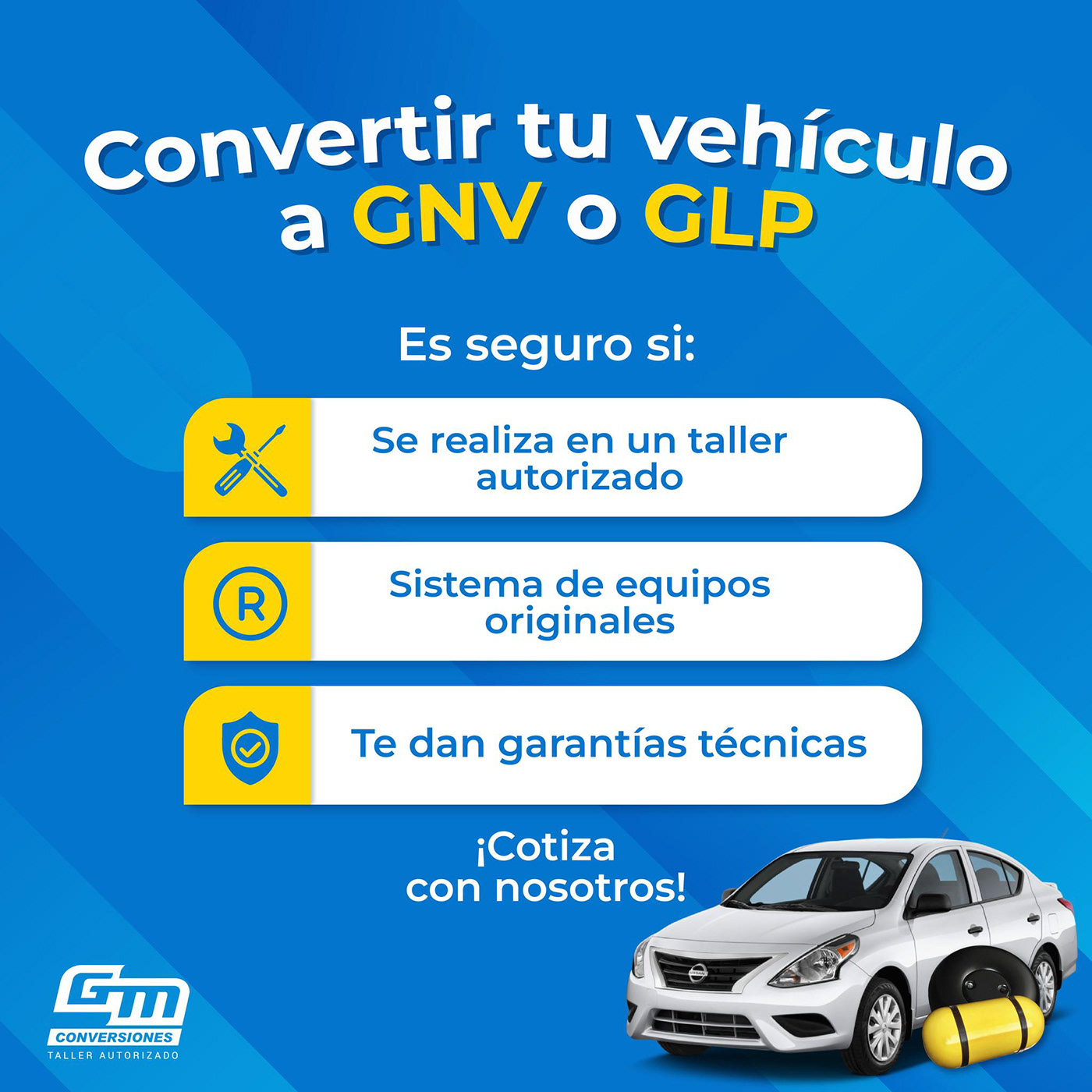 car conversion design Gas GNV Social media post Vehicle