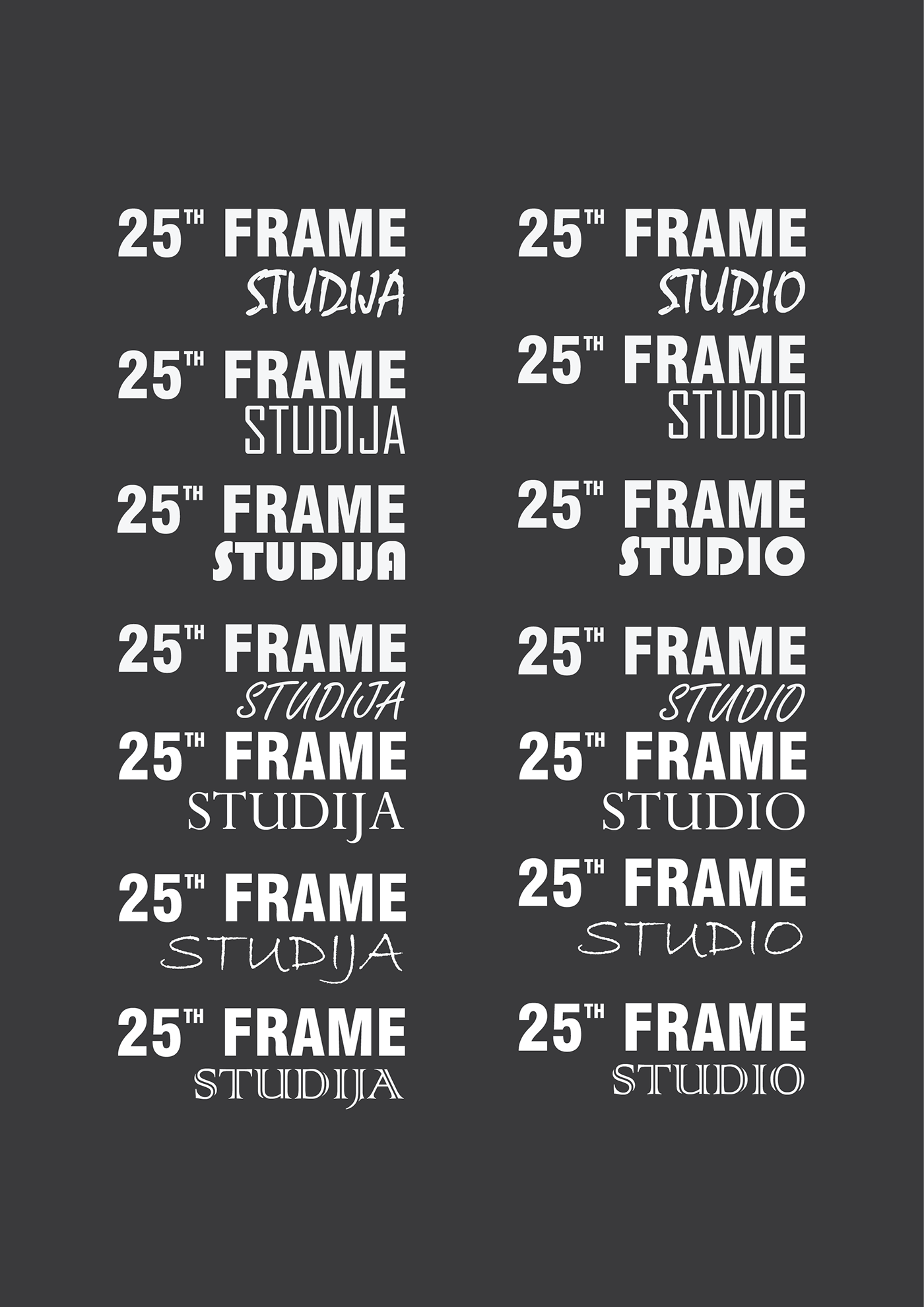 25TH FRAME STUDIO frame studio logo 25th concept