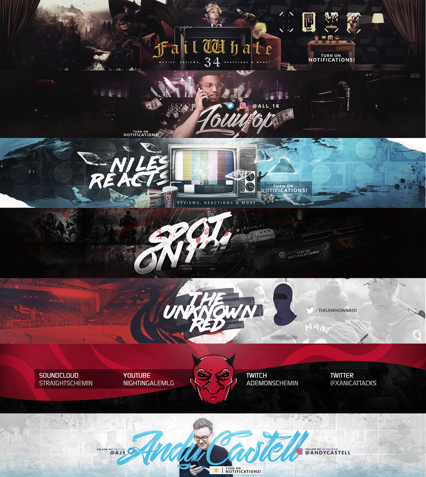 youtube gfx banners Gaming Channel design art