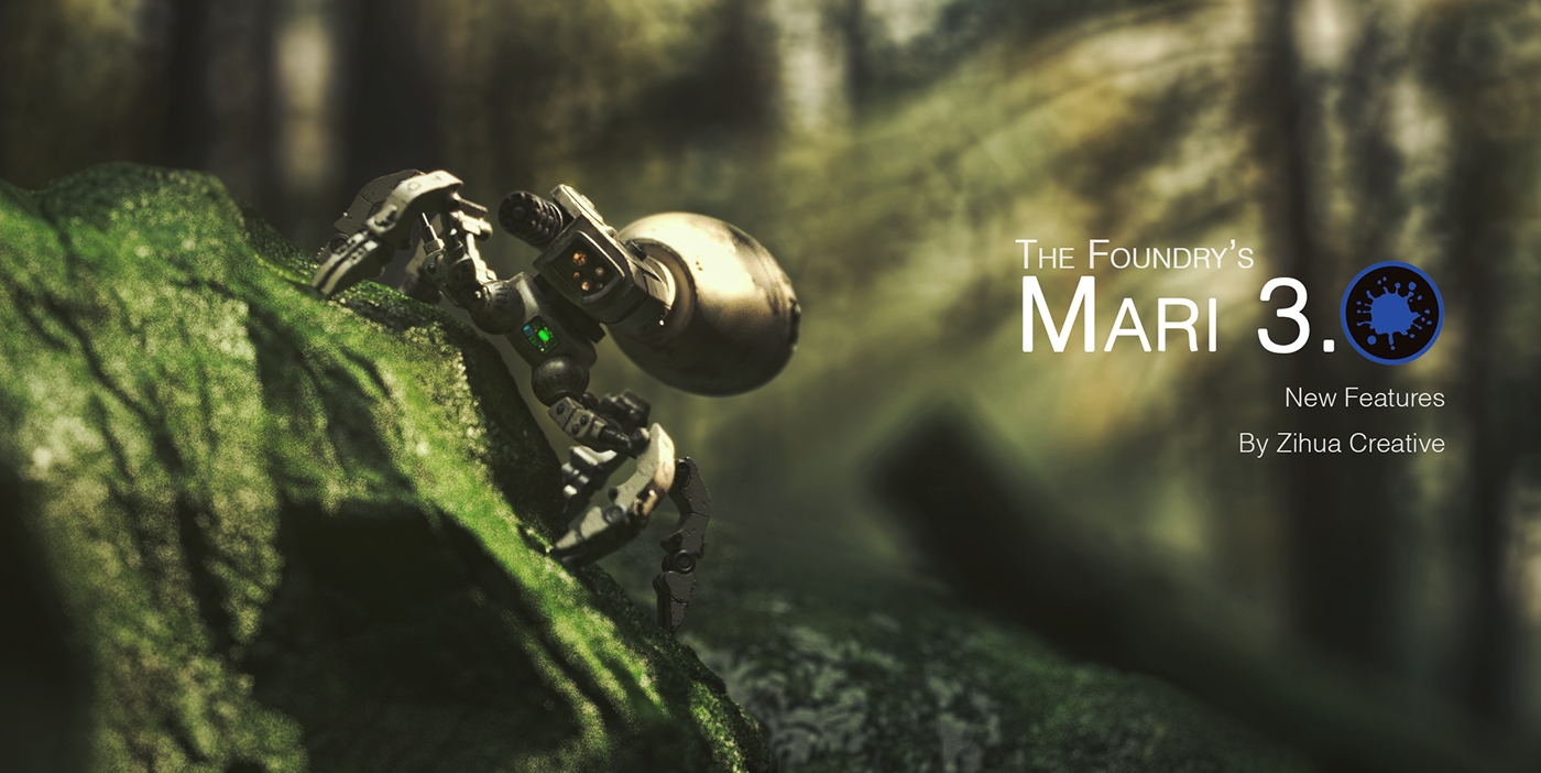 Mari Maya arnold spider robot Texturing Mari Rendering Maya Arnold