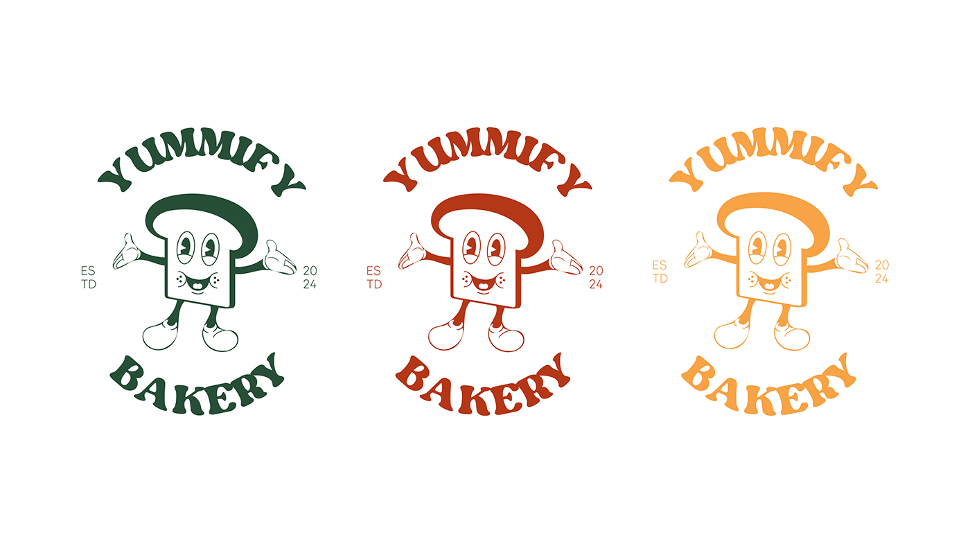 cartoon bakery bakery logo bakery branding bakery design  bakery shop bake bread Logo Design logos