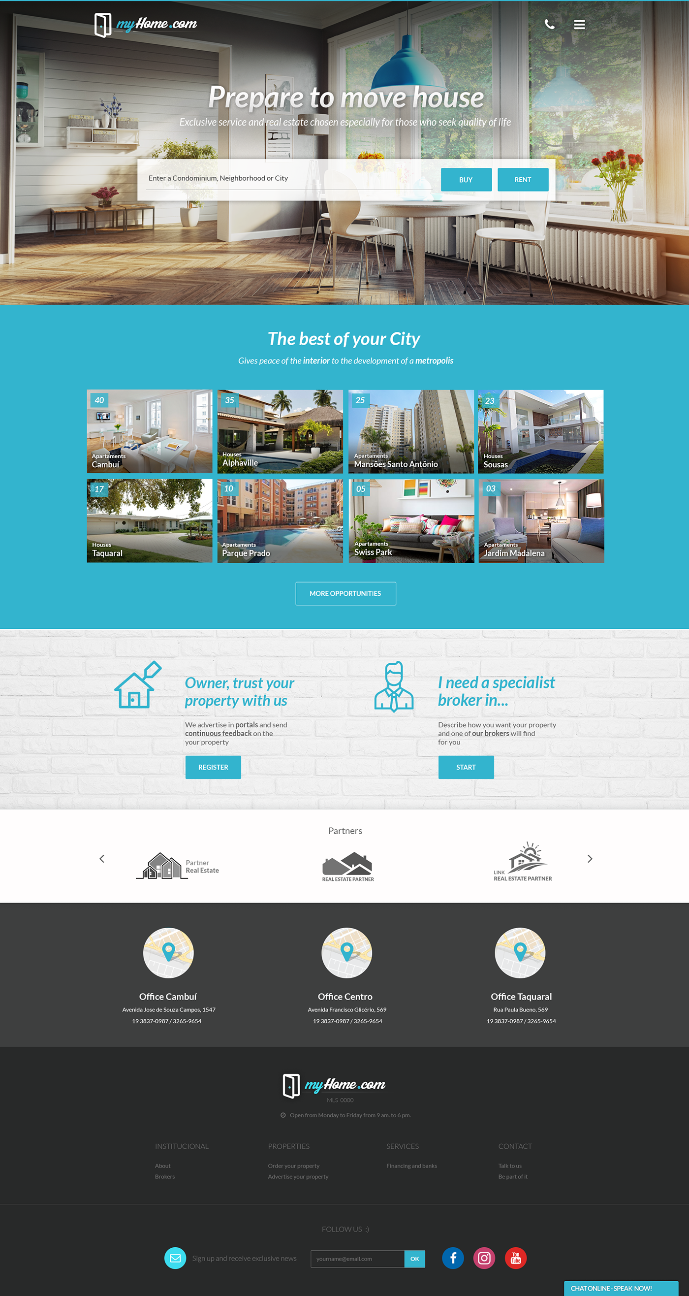 INTENSE Real Estate Website Template - Zemez HTML