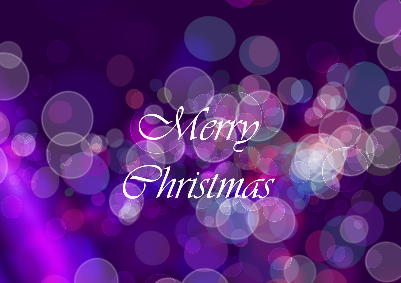 Christmas greeting card merry Holiday bokeh
