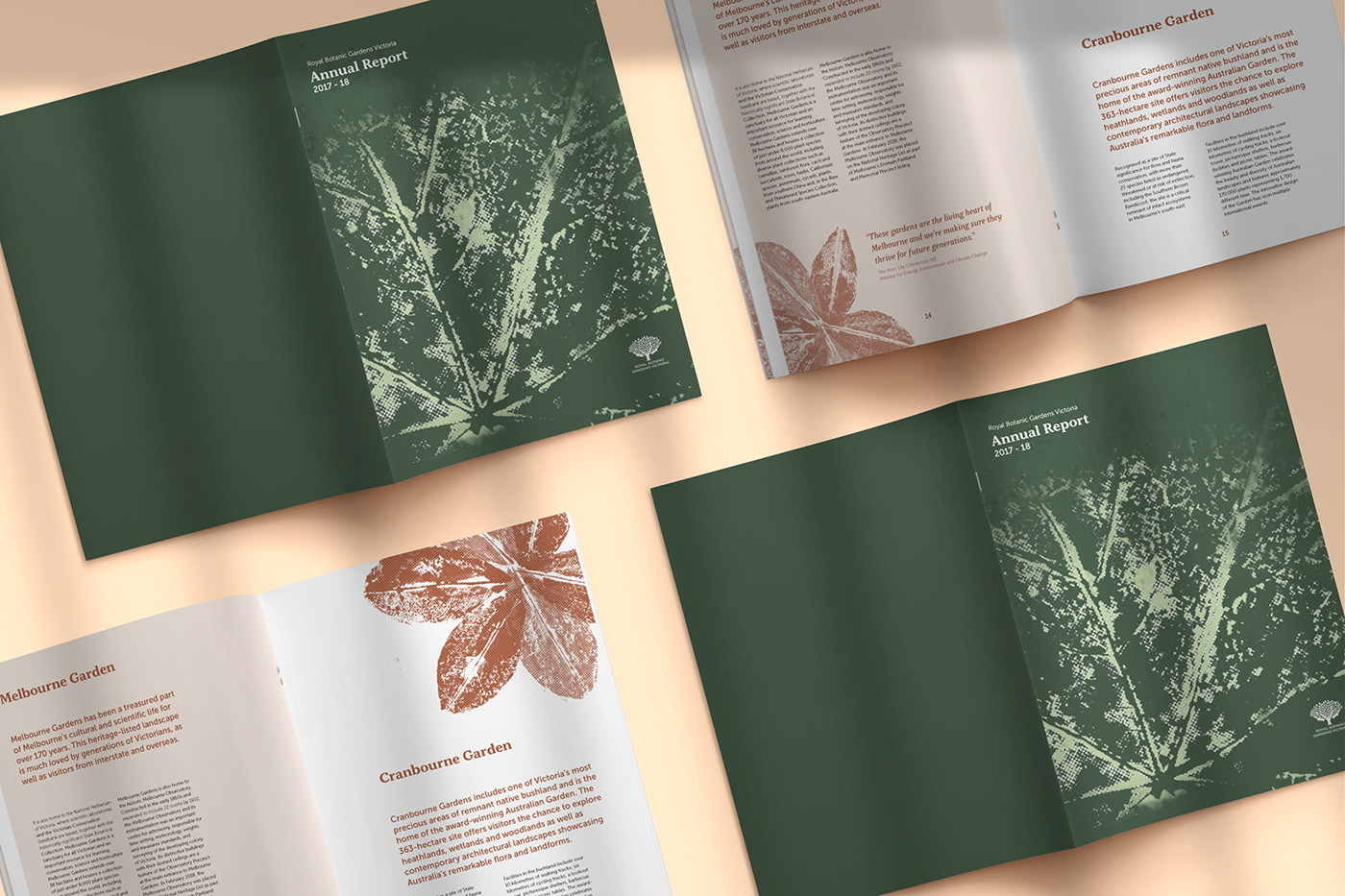 annual report book botanical design graphic design  Layout Nature publication report typography  