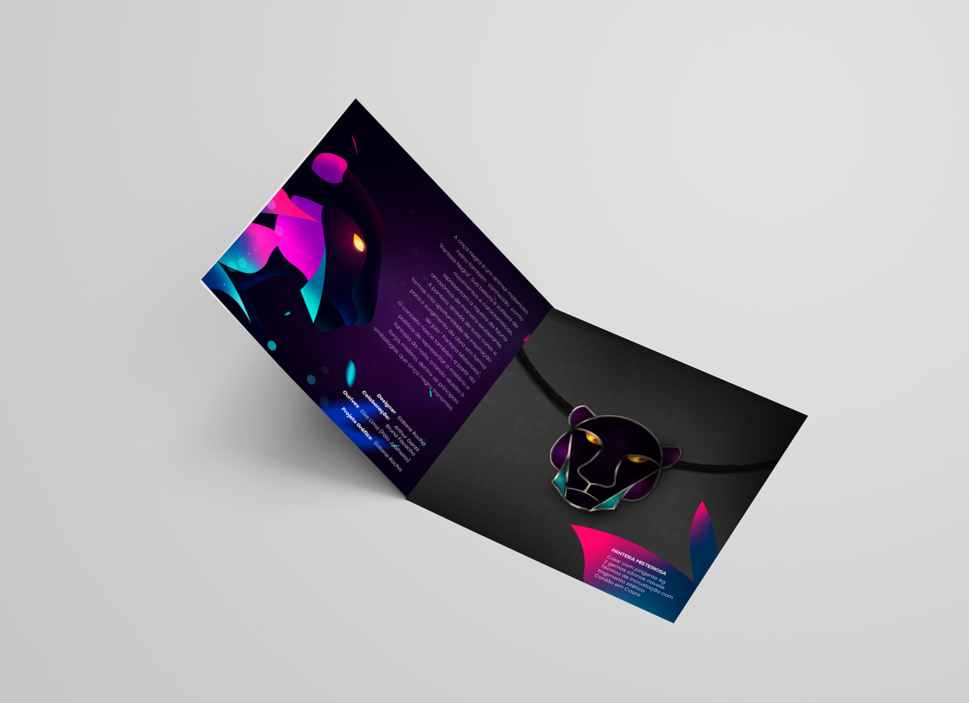 panther black neon Amazon colors night ILLUSTRATION  mistery jewels design