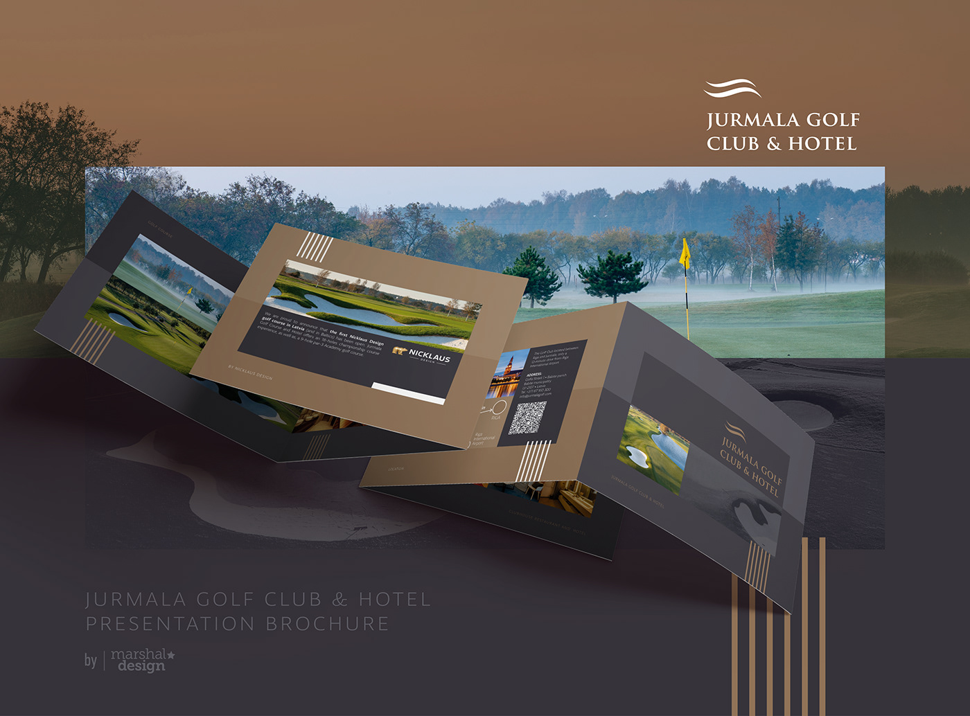golf hotel Jurmala Booklet marshaldesign brochure Nicklaus Design Layout graphic design