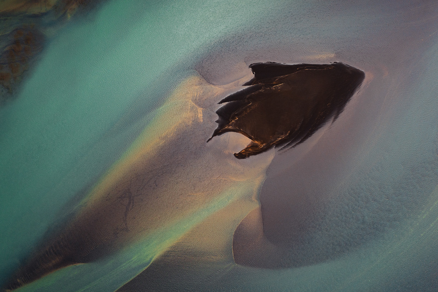 Aerial Drone photography texture water colorful color iceland river Photography  abstract