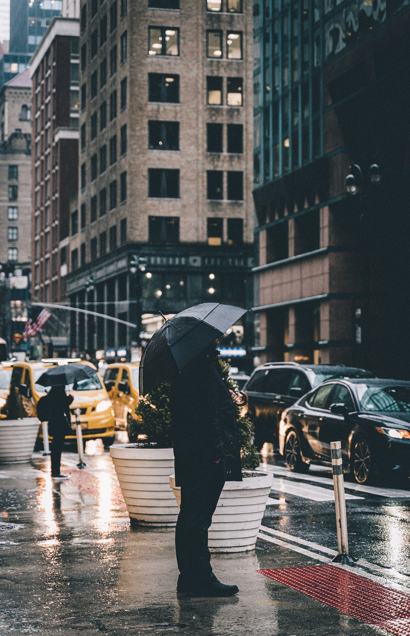 New York nyc rain Street mood Photography  digital city