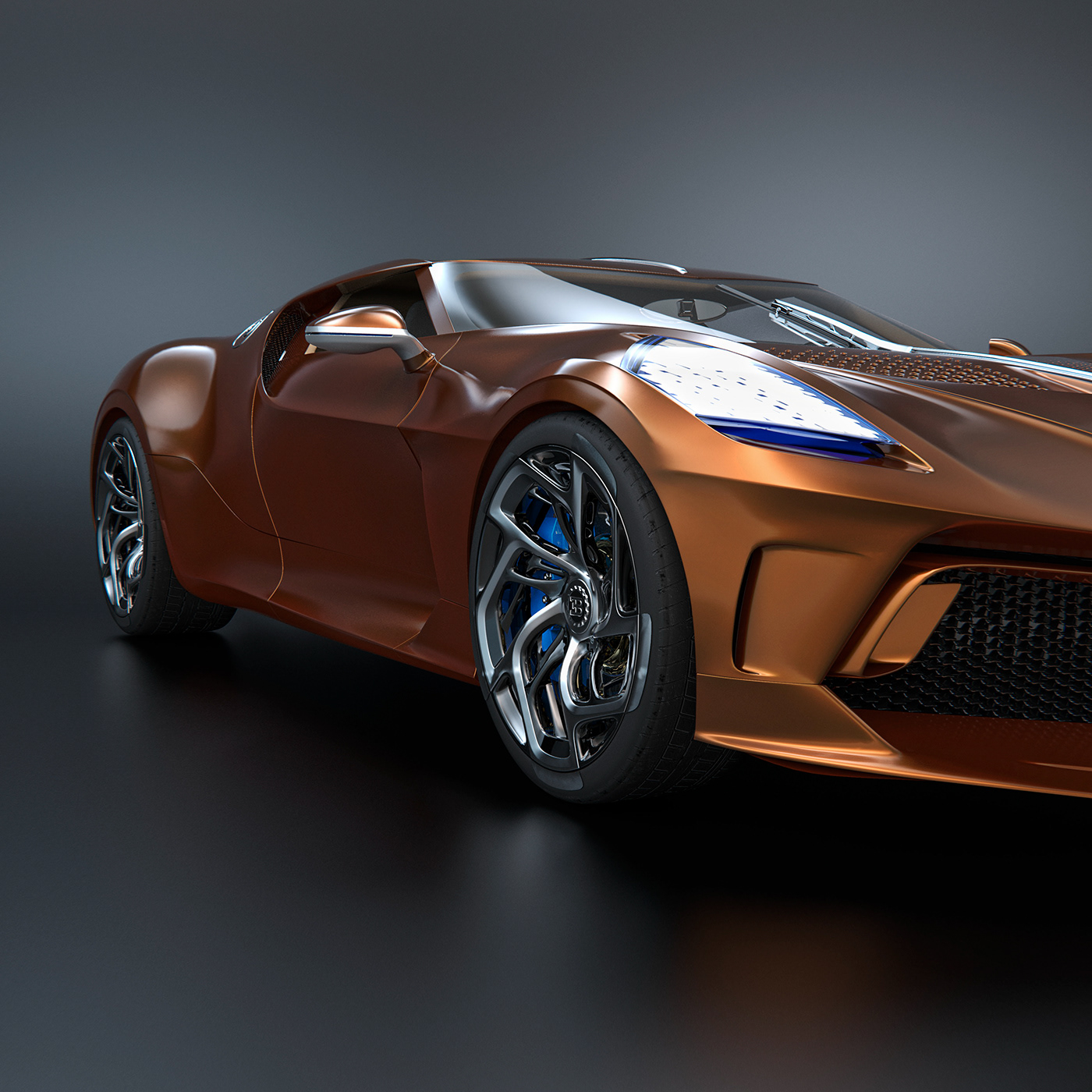 3D bugatti car CGI Render Vehicle