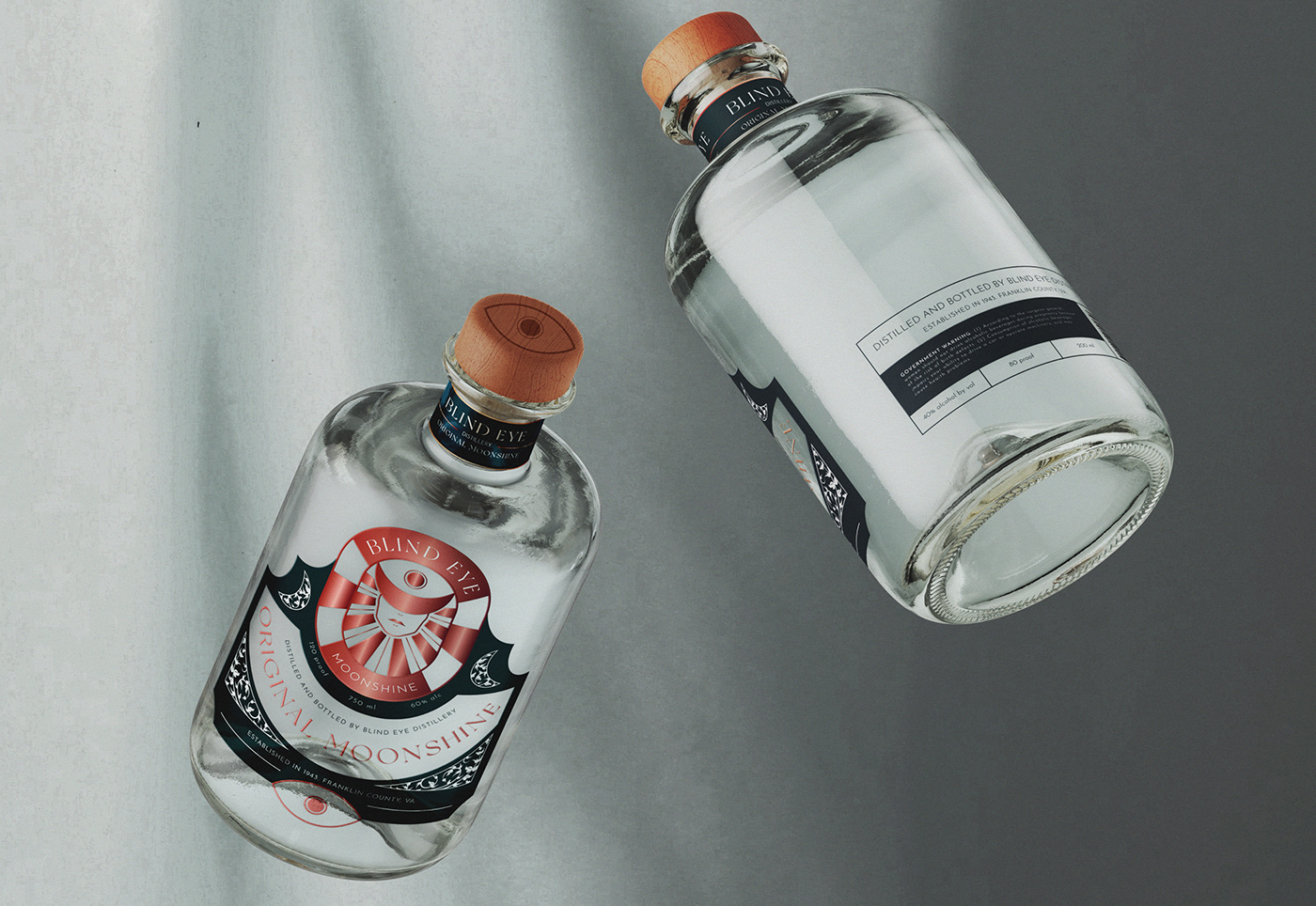 alcohol bottle branding  design ILLUSTRATION  Label liquor logo Moonshine Packaging