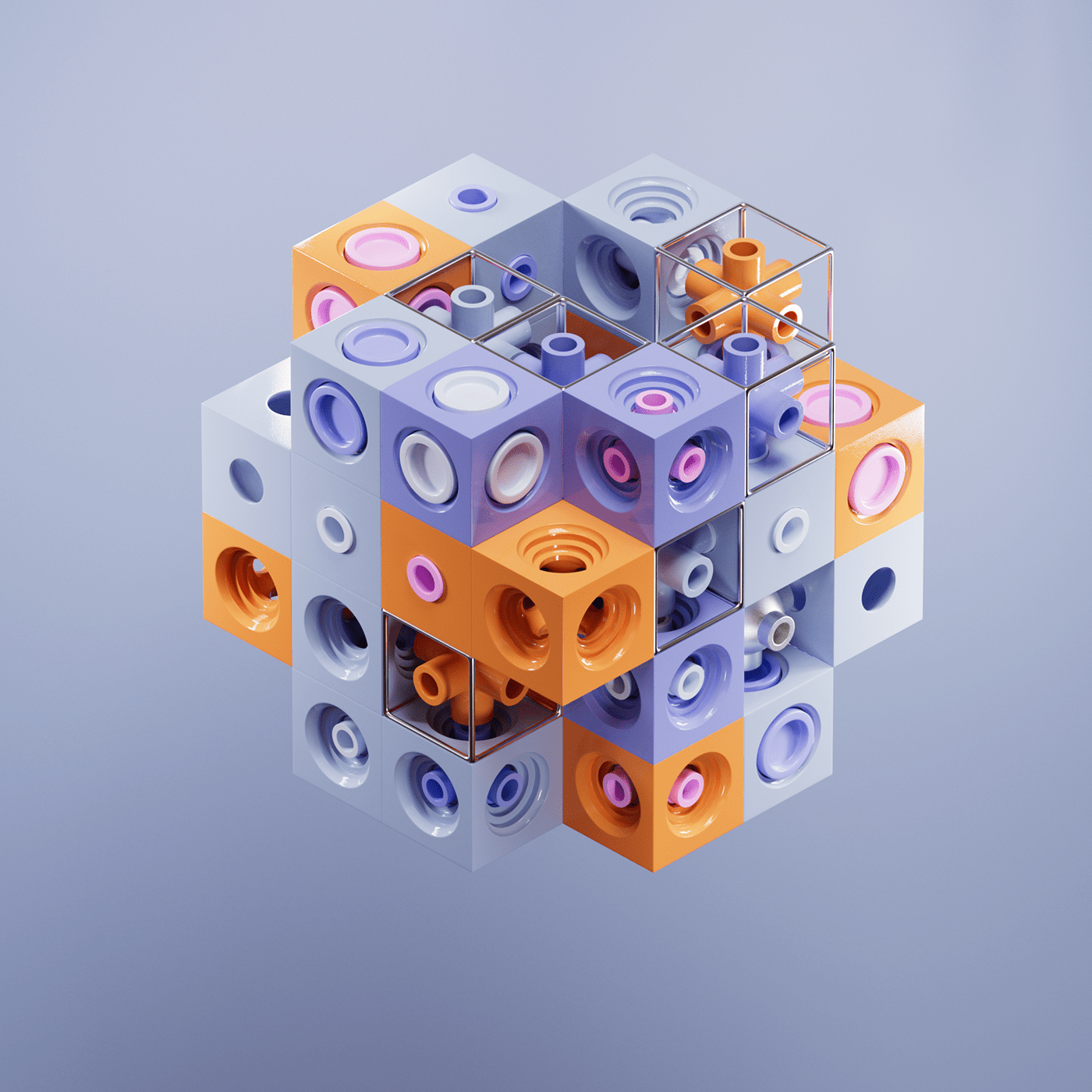 cubism 3D models freedownload download pipes kitbash box design toy