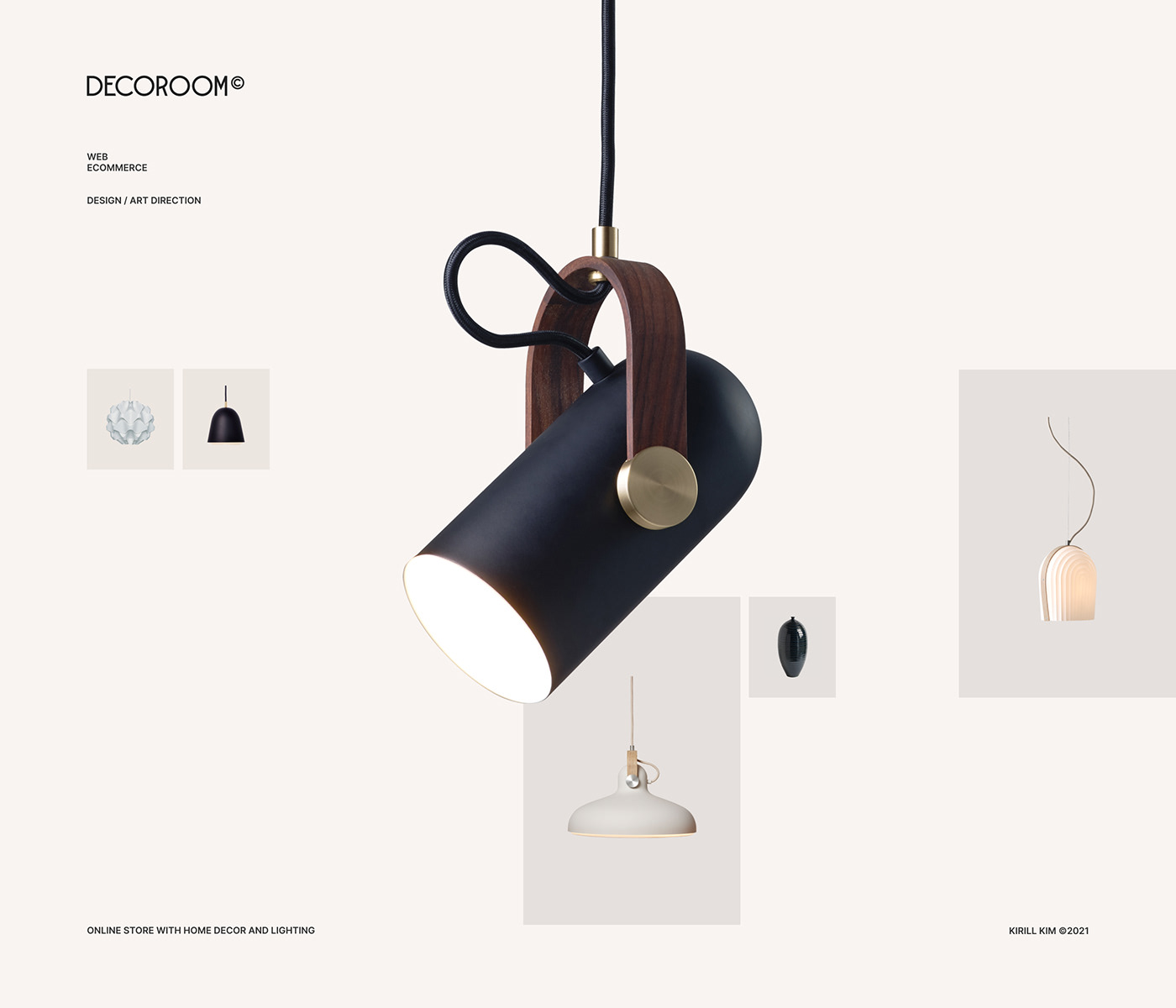 aesthetic decor Ecommerce furniture shop site UI ux Web Website
