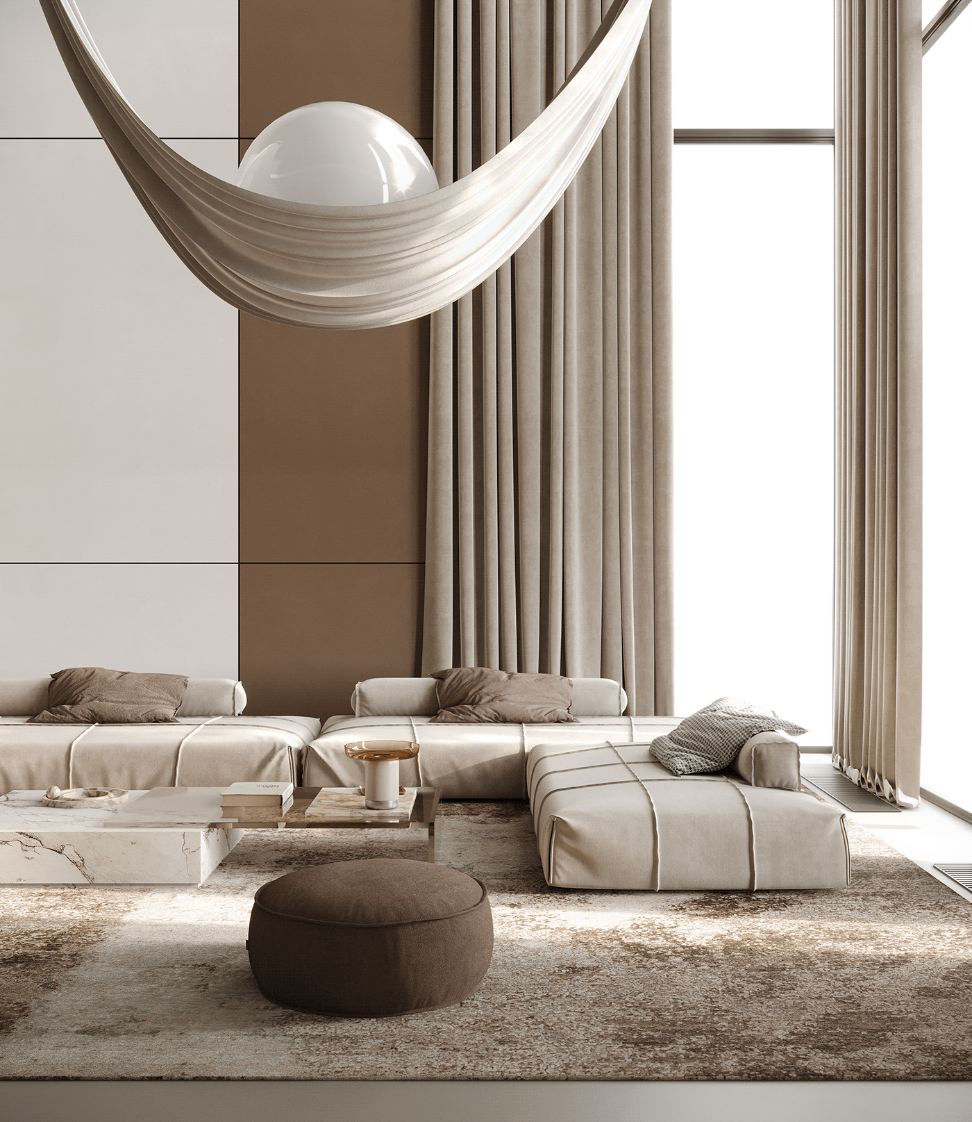 living room interior design  visualization 3ds max corona modern Render