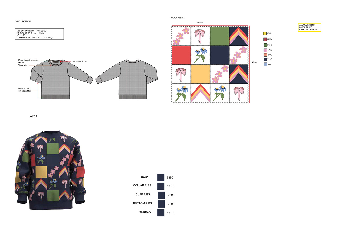 fashion design artwork sketch technical drawing Flat Sketch Clothing apparel knitwear jersey