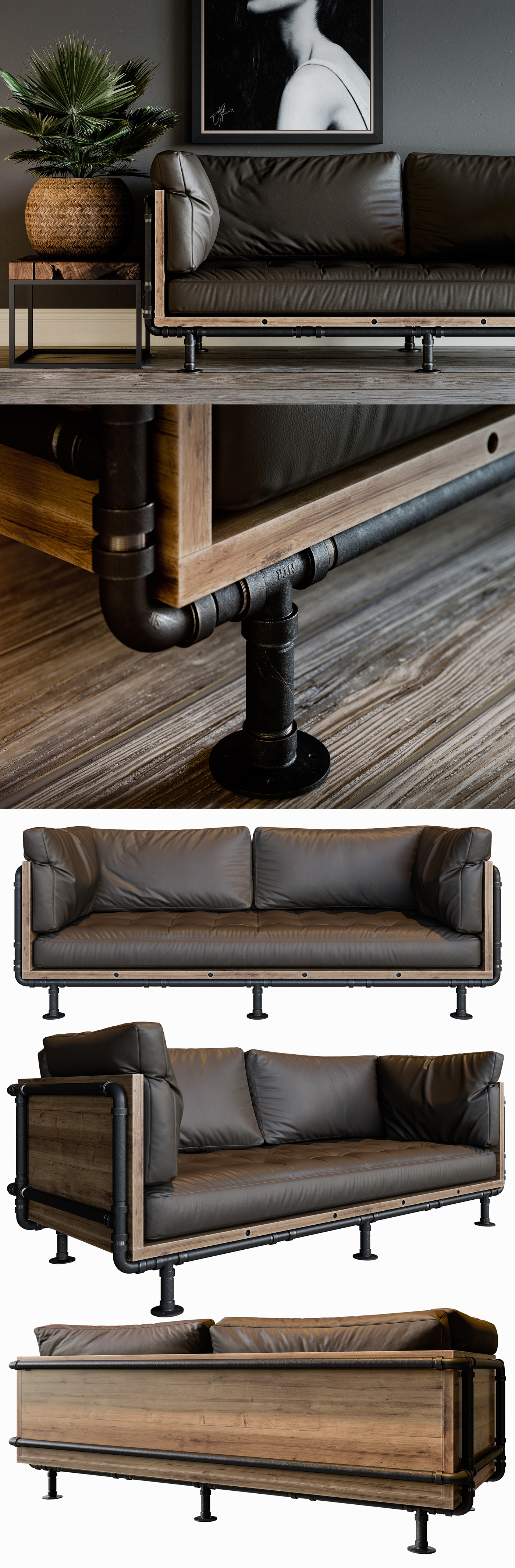 sofa Couch sitting 3D model 3D model 3ds max corona corona renderer romas noreika