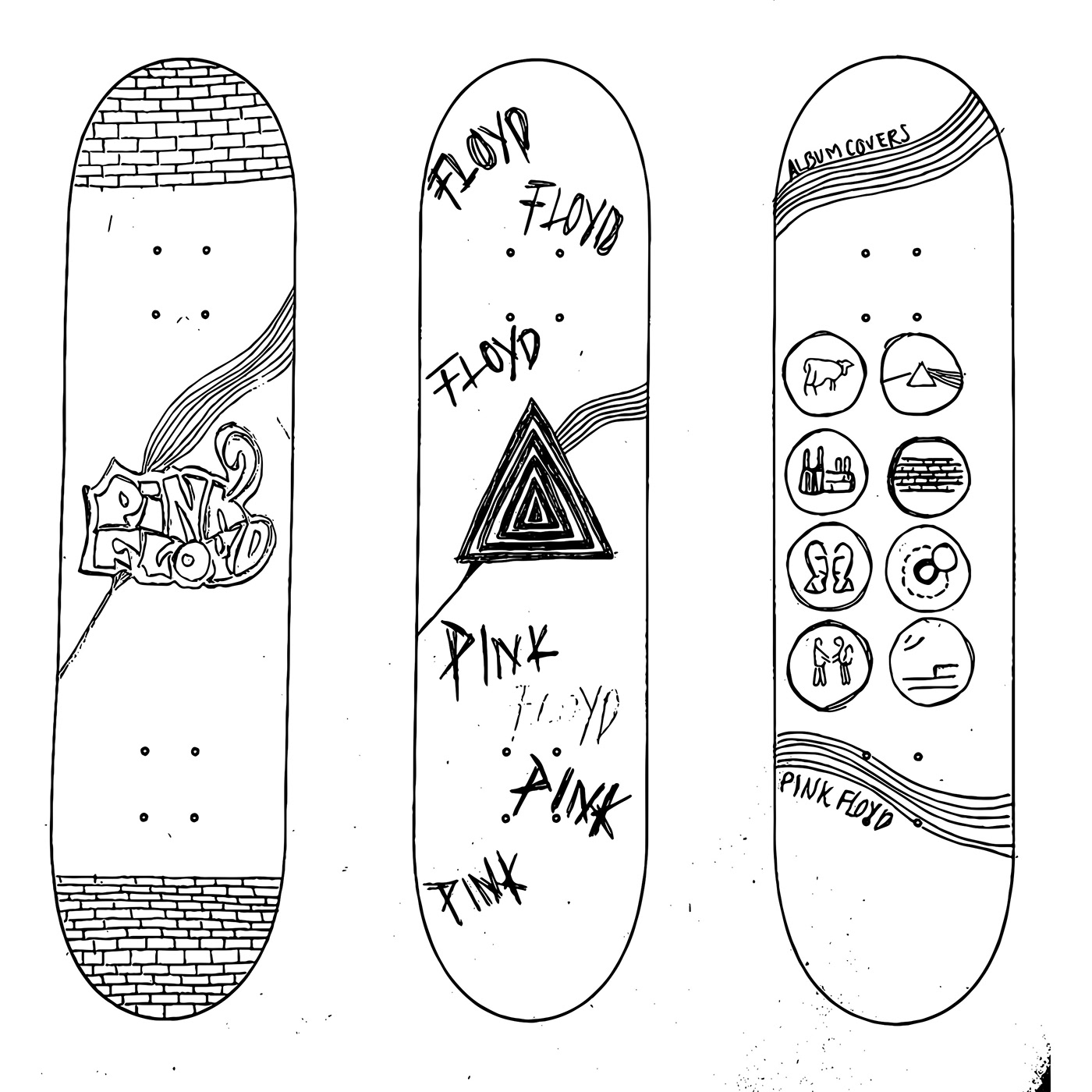 Baker Skateboards Board Board Design graphics pink floyd Sk8 skateboard