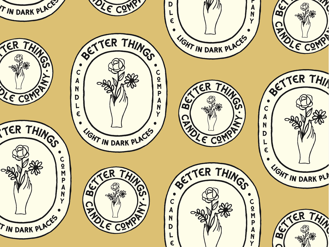 Branding design for Better Things Candle Company