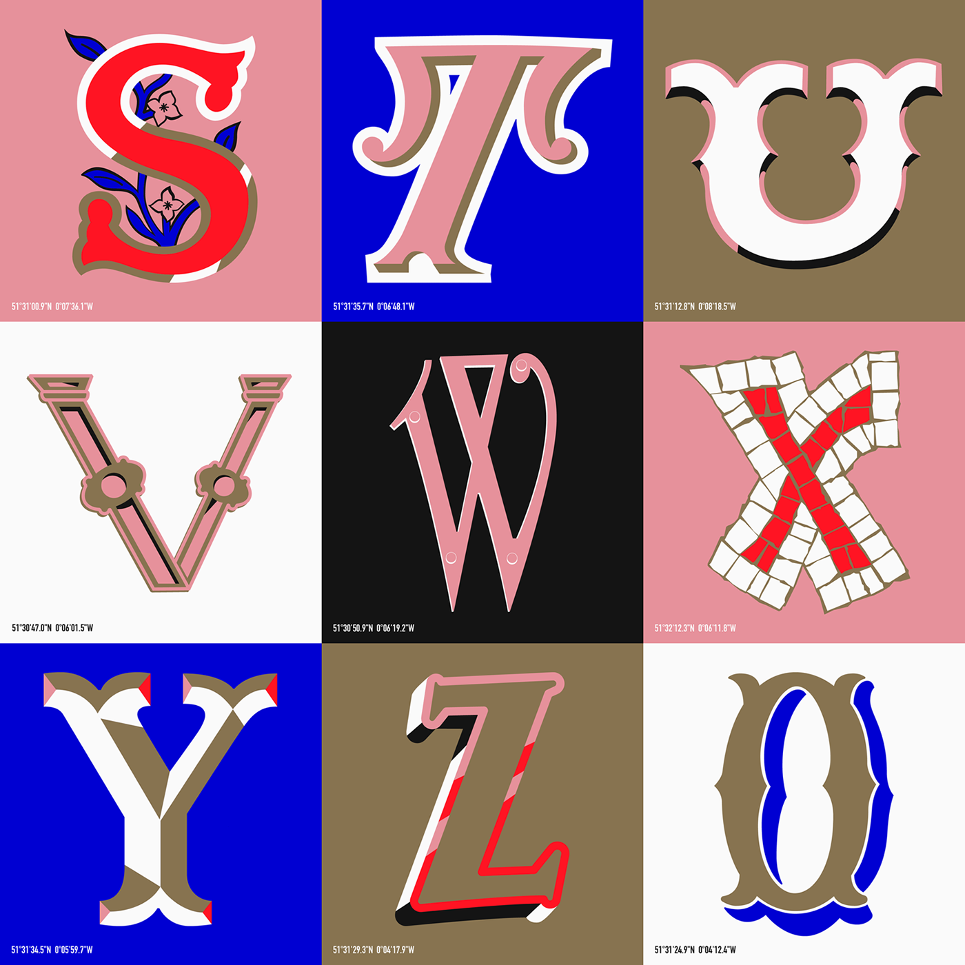lettering Script Ornamental type custom type typography   36 days London found type